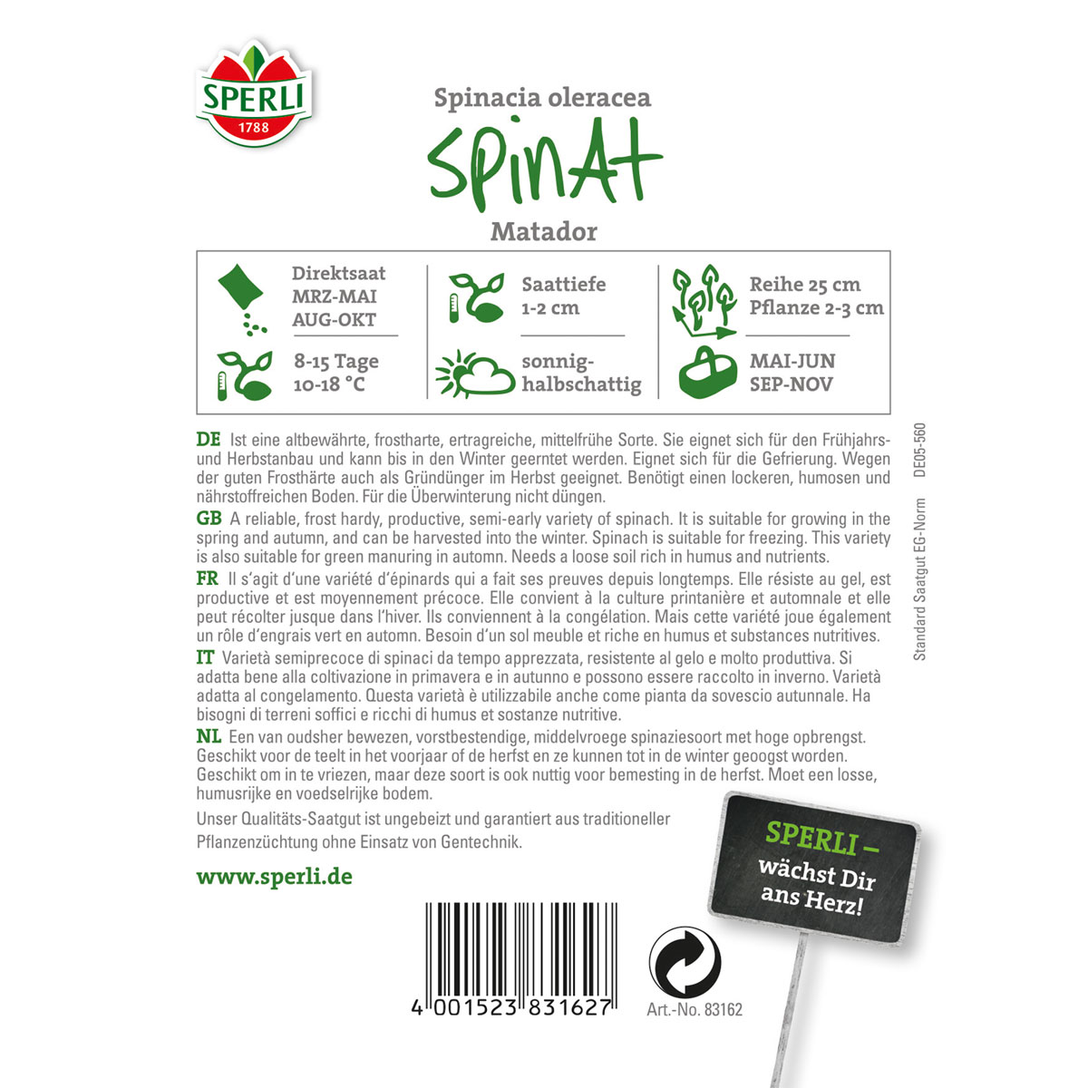 Sperli Spinat Matador Bild 2