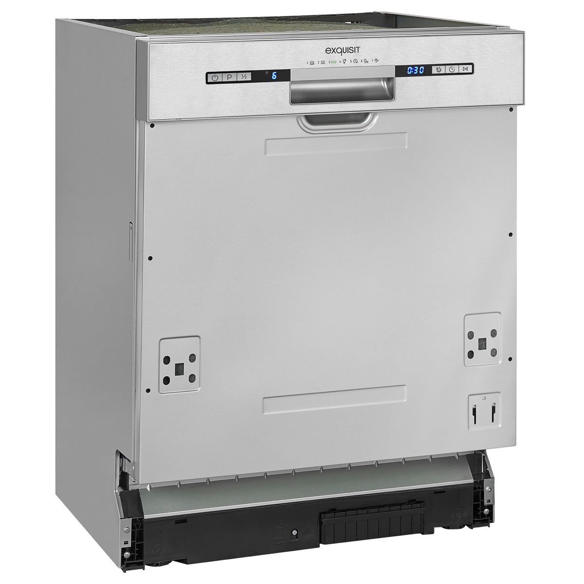 exquisit Einbau-Geschirrspüler EGSP2113-EB-030E inox teilintegriert