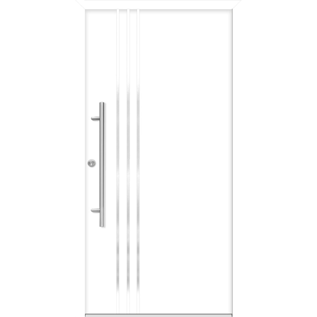 SplenDoor  Premium-Haustür Passivedoor Kalmar energiesparend weiss 100 x 200 cm links Bild 1
