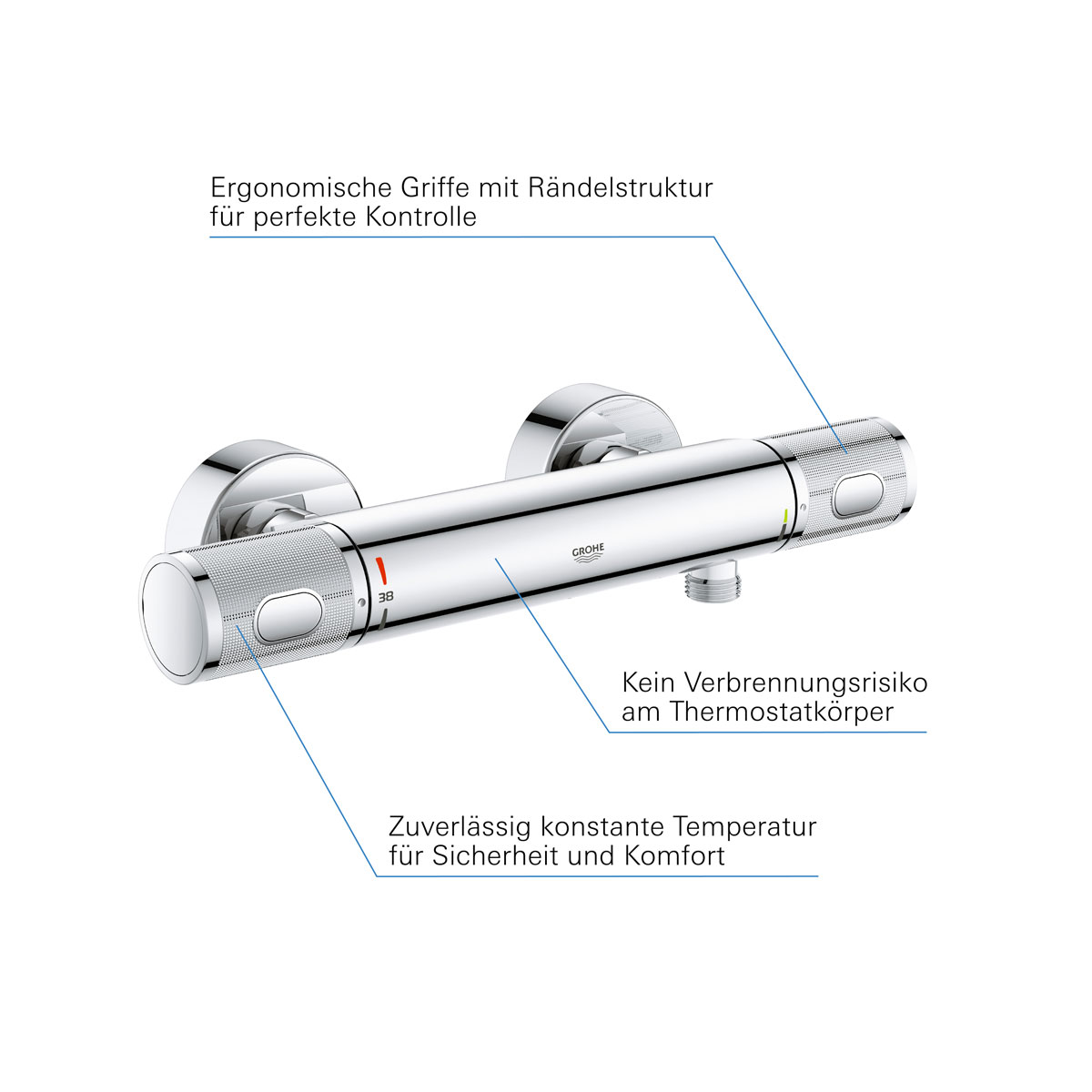 Grohe Brausethermostat Precision Feel chrom 31,3 cm Bild 4