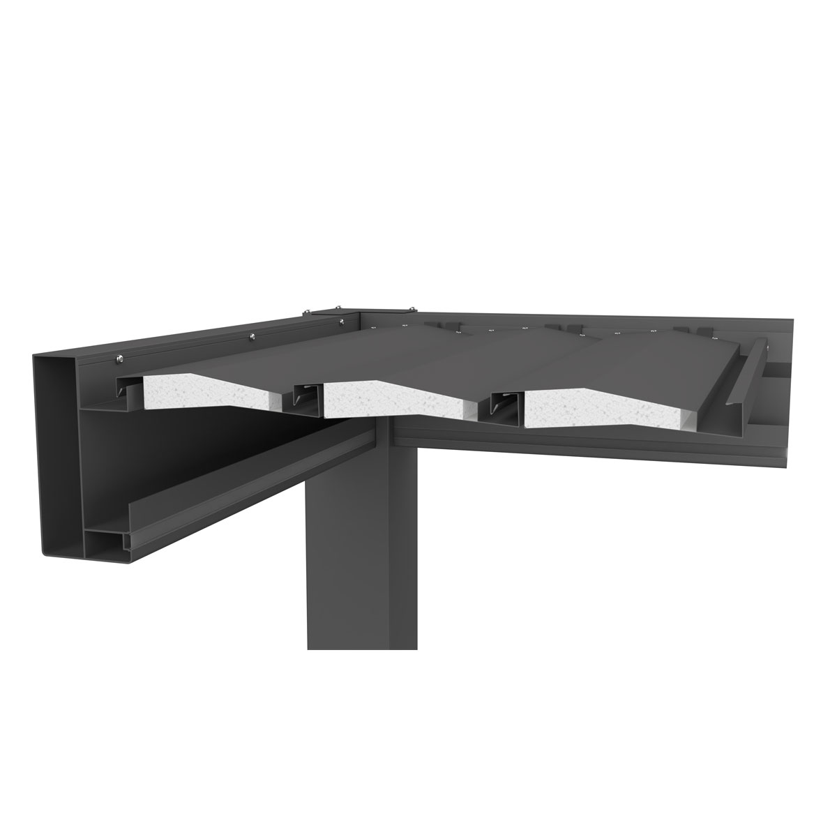 Biohort Pergola Gr. 3 x 3 quarzgrau/silber-metallic Bild 4