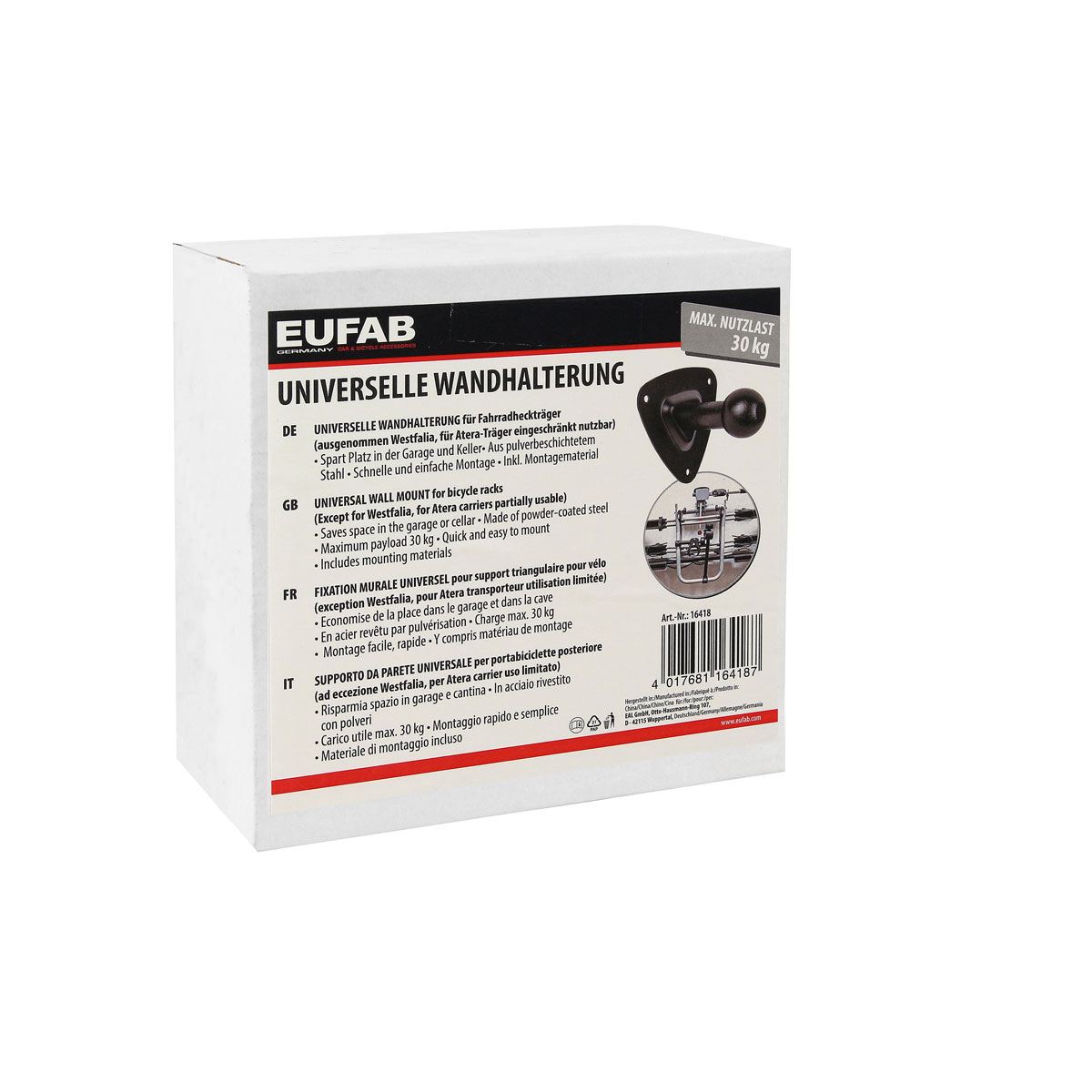 EUFAB Wandhalterung für Fahrradträger lang Bild 4
