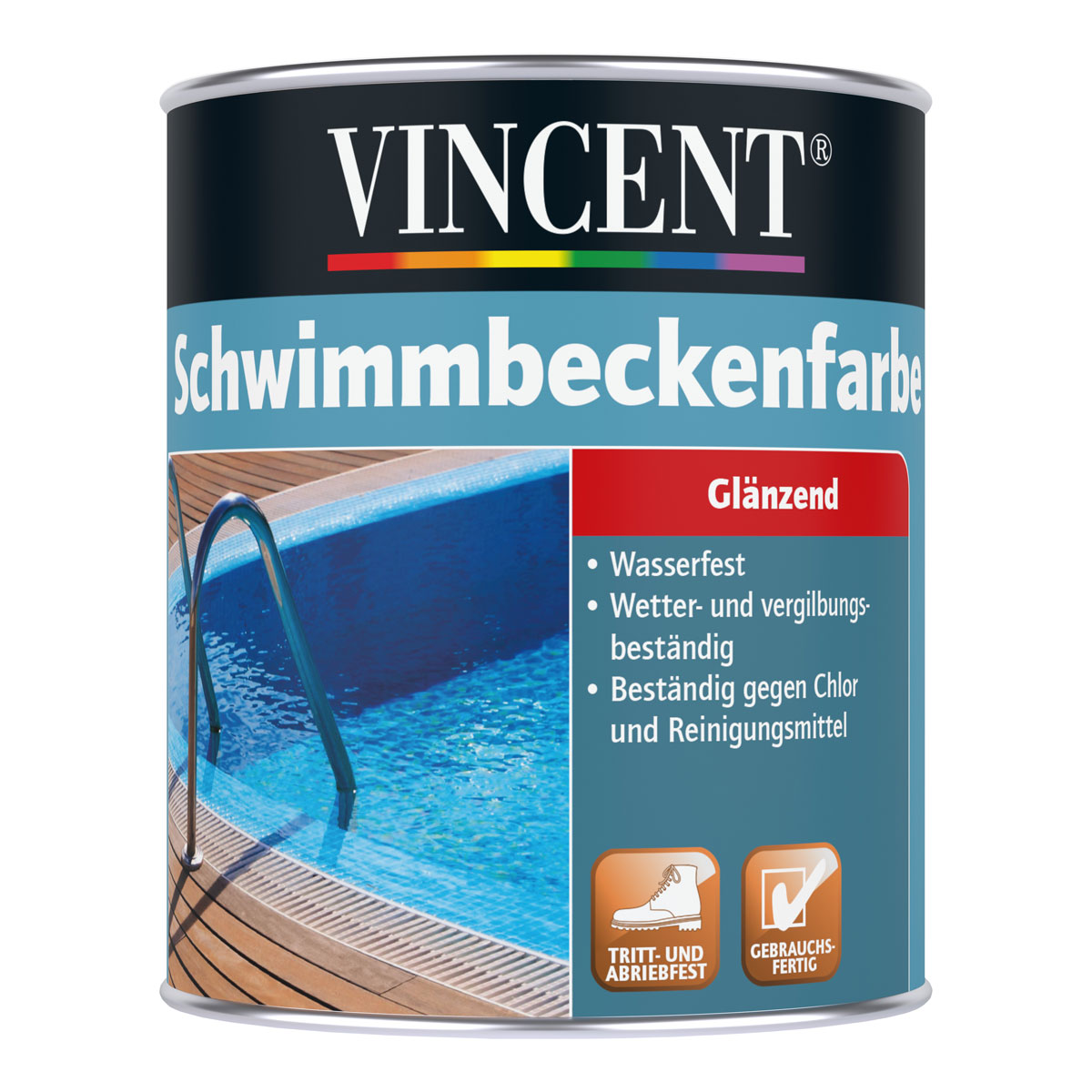 Vincent Schwimmbeckenfarbe lichtblau 750 ml