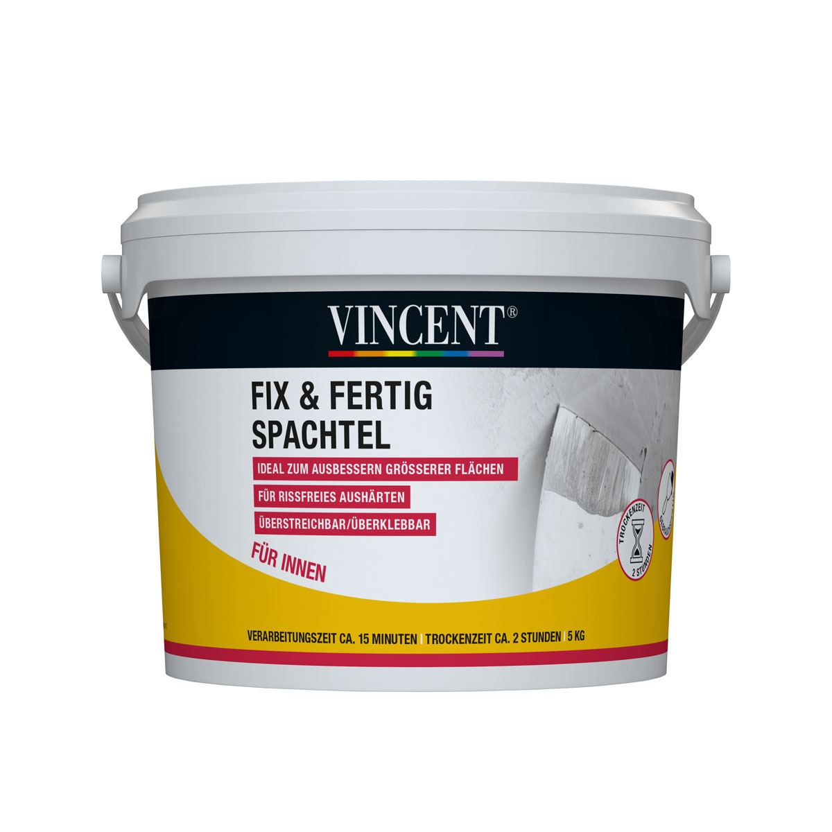 Vincent Fertigspachtel Fix und Fertig Spachtel 5 kg