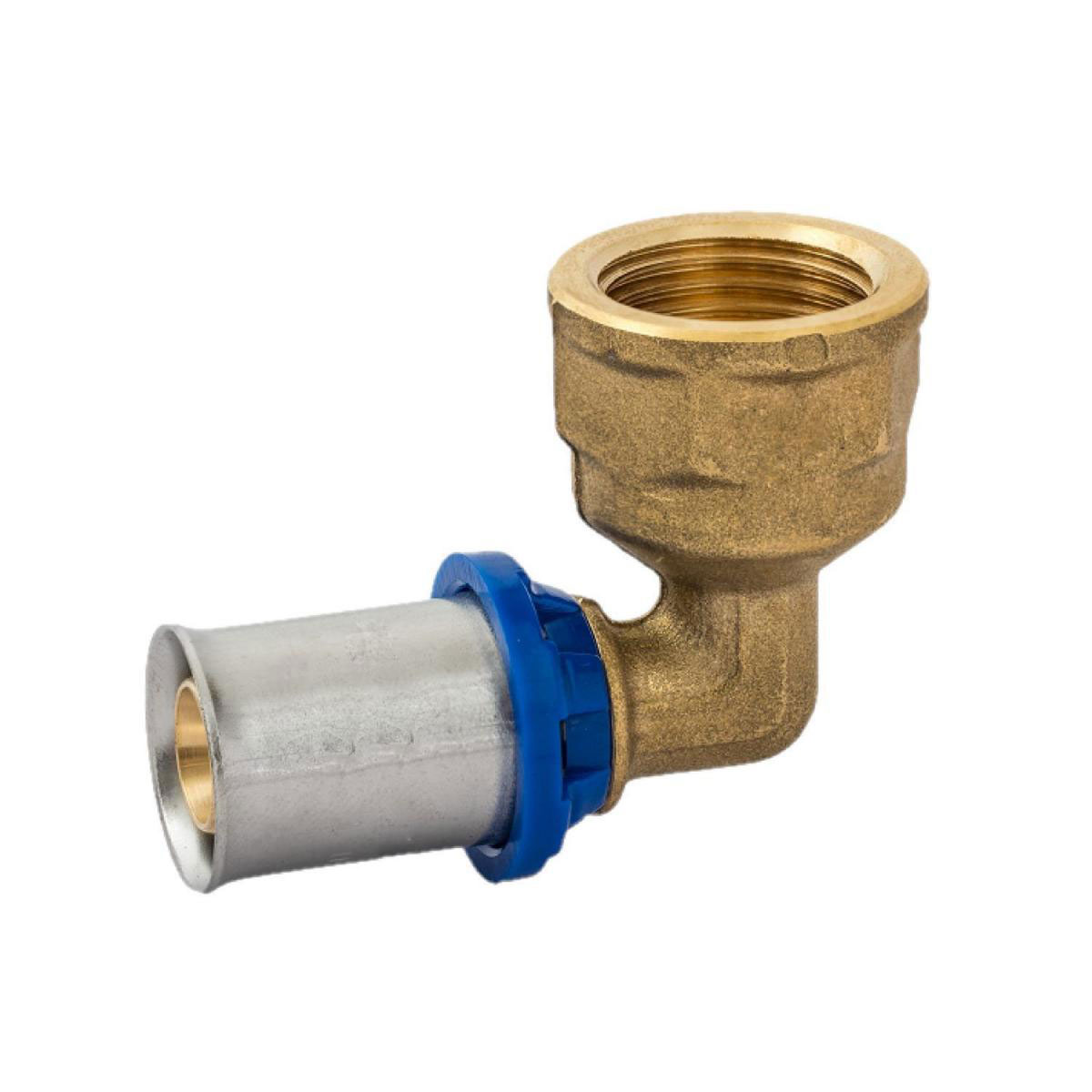 Kirchhoff Übergangswinkel 90 Pressfitting für Mehrschicht-Verbundrohr 16 mmx1/2IG