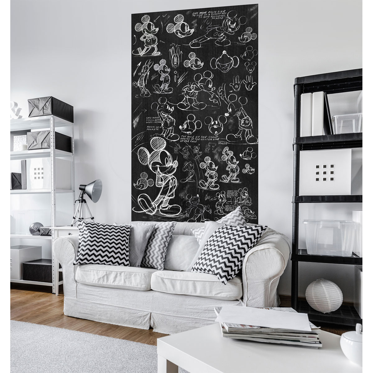 Komar  Vlies Fototapete Mickey Chalkboard 120x200 cm