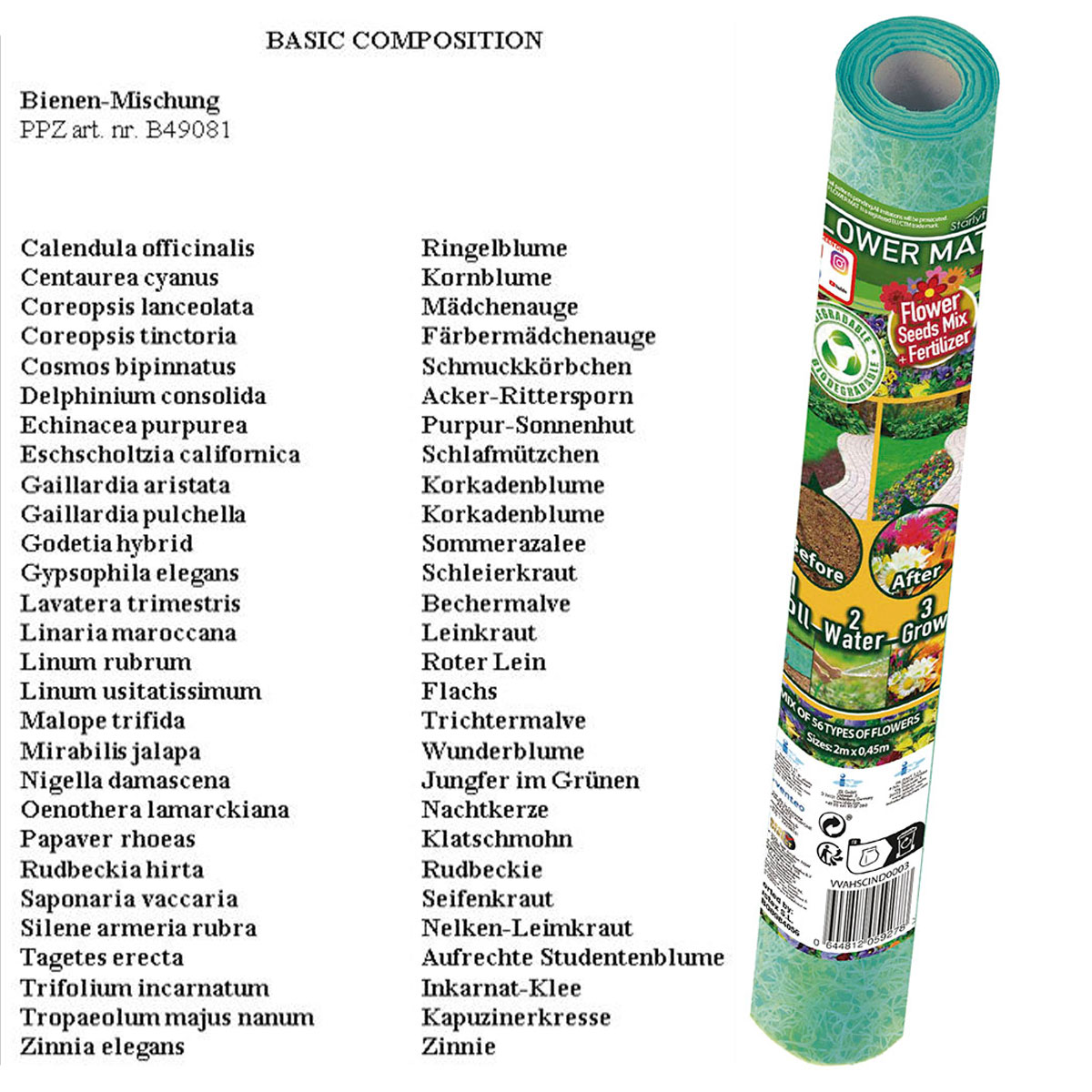 Starlyf Matte mit Blumensamen Flower Mat 2m x 0,45m Bild 4