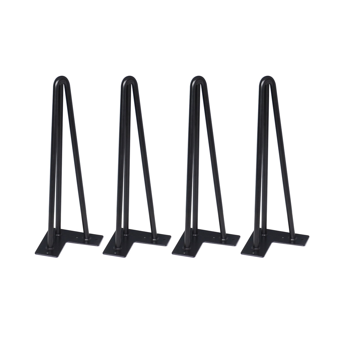 HappyHome 4er-Set Tischbeine Schwarz Stahl H:36 Bild 1