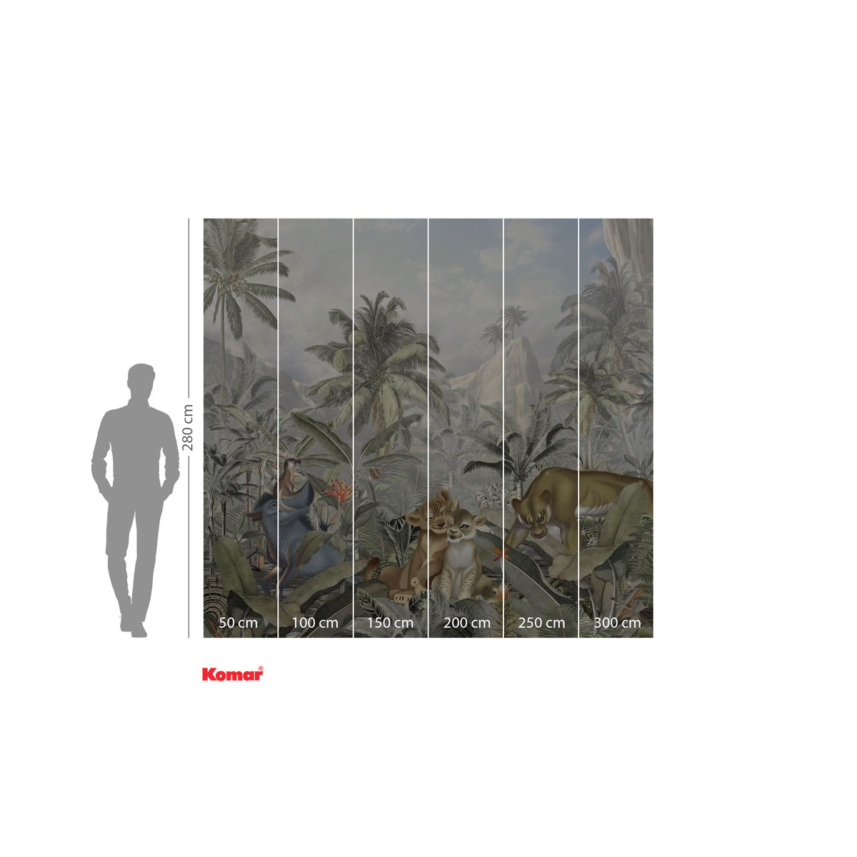 Komar  Vlies Fototapete Lion King Hills 300x280 cm Bild 3