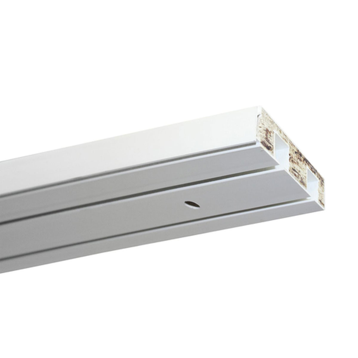 Gardinia Vorhangschiene GE2 250 cm mit Profil für Blendenbefestigung weiß