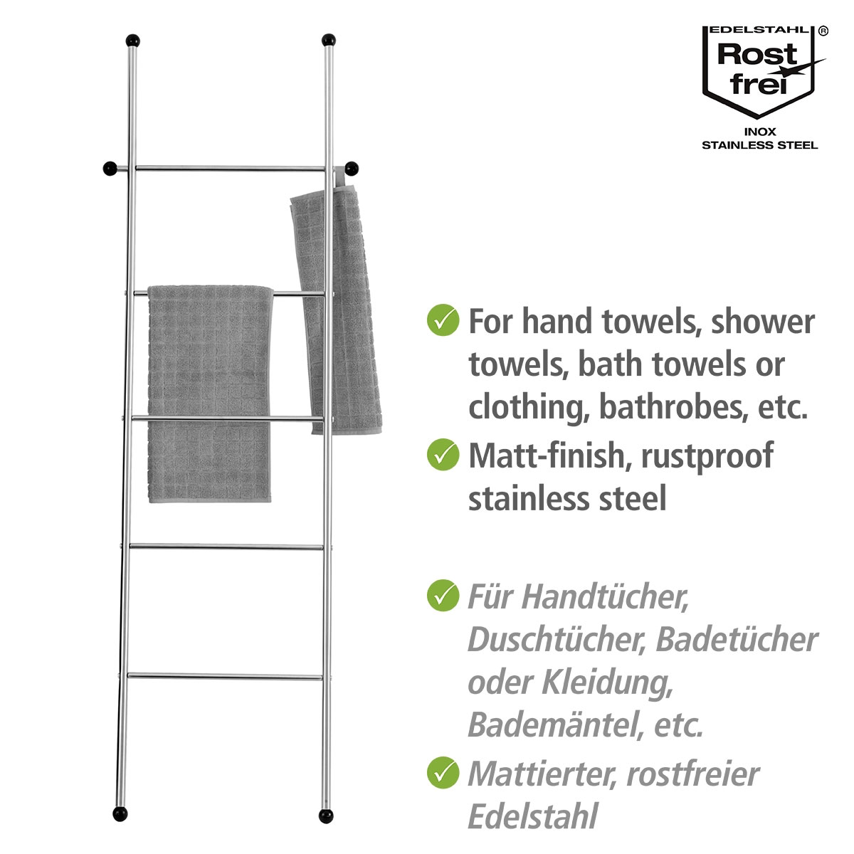 Wenko  Handtuchleiter Vita Handtuchhalter Bild 3