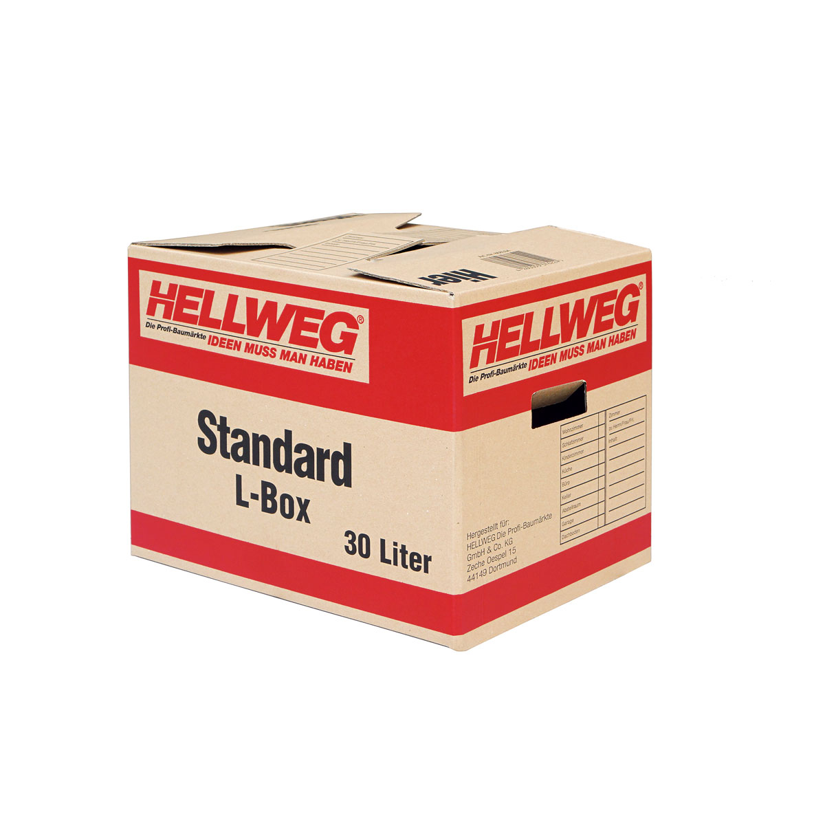 Hellweg-Umzugskarton Standard L 36,8 x 29,8 x 29,7 cm Bild 2
