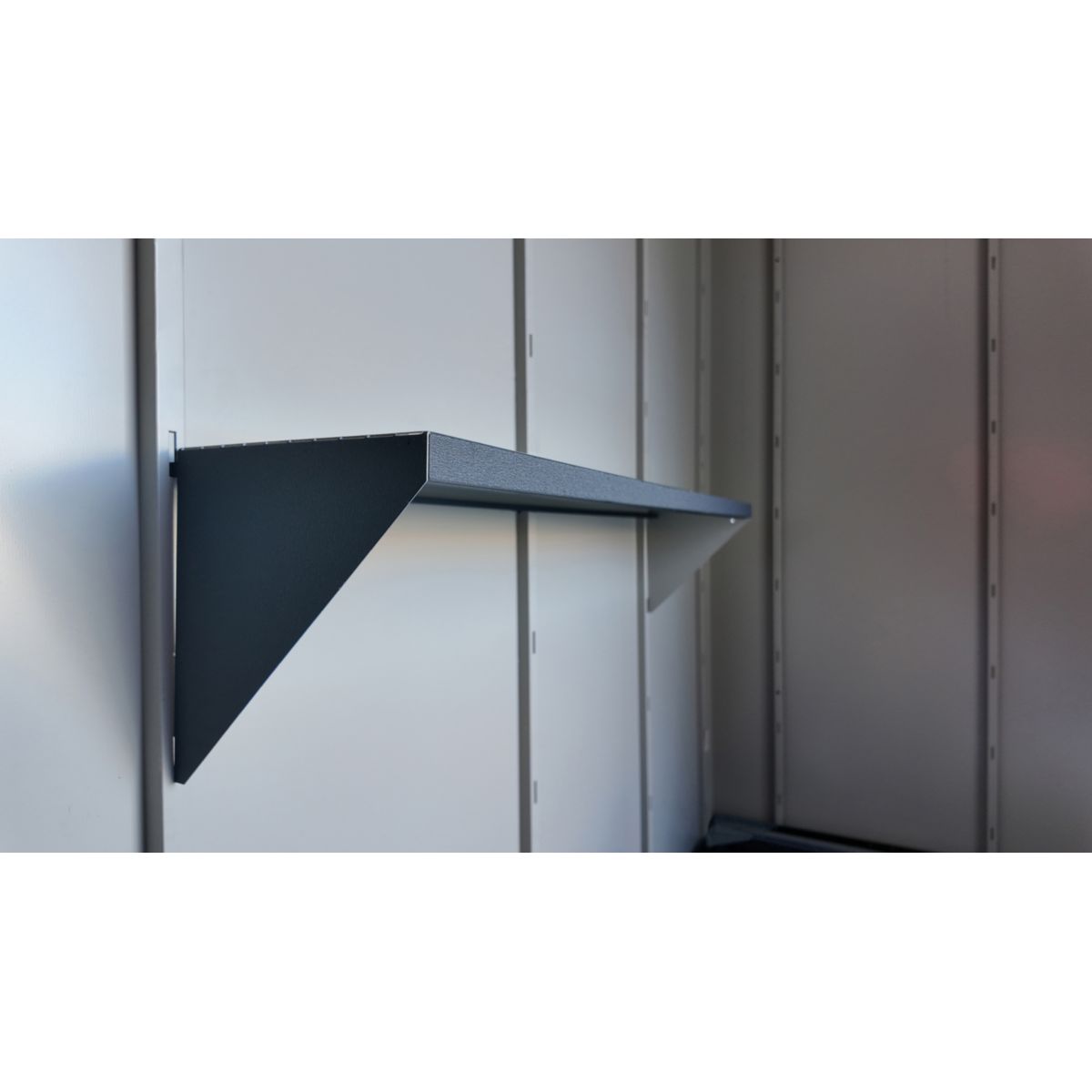 Weka Metall Regal 100cm für das Metallgerätehaus Gary