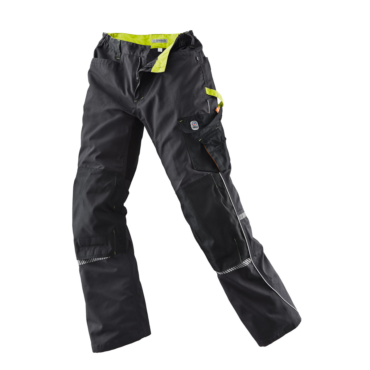 Terrax Workwear Arbeitshose schwarz-limette Größe 56