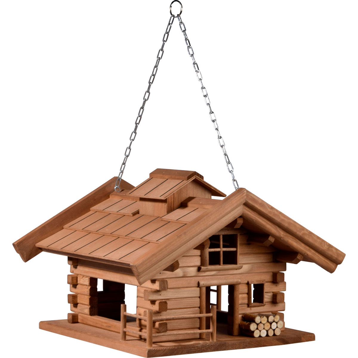 dobar Vogelfutterhaus Appenzell 37 x 37 x 26 cm braun