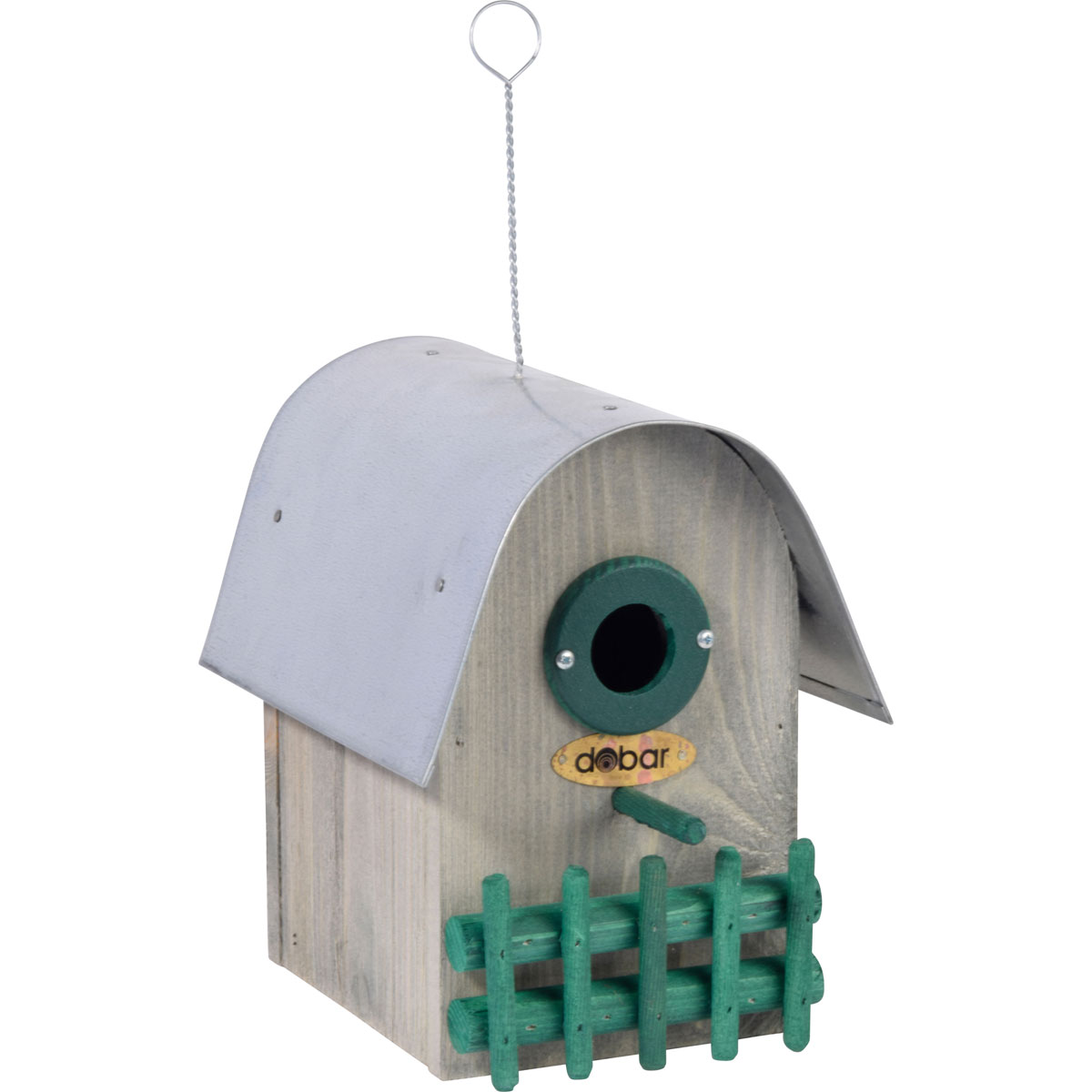 dobar Nistkasten Rundhaus 14 x 20 x 22 cm Teakoptik