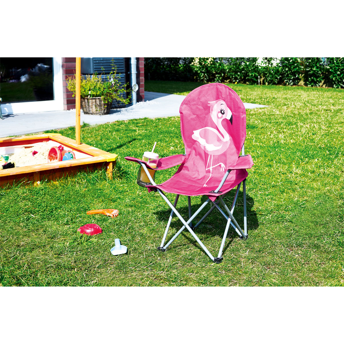 Haveson Kinderfaltstuhl Flamingo 64 x 40 x 68 cm mit Tragetasche Bild 3