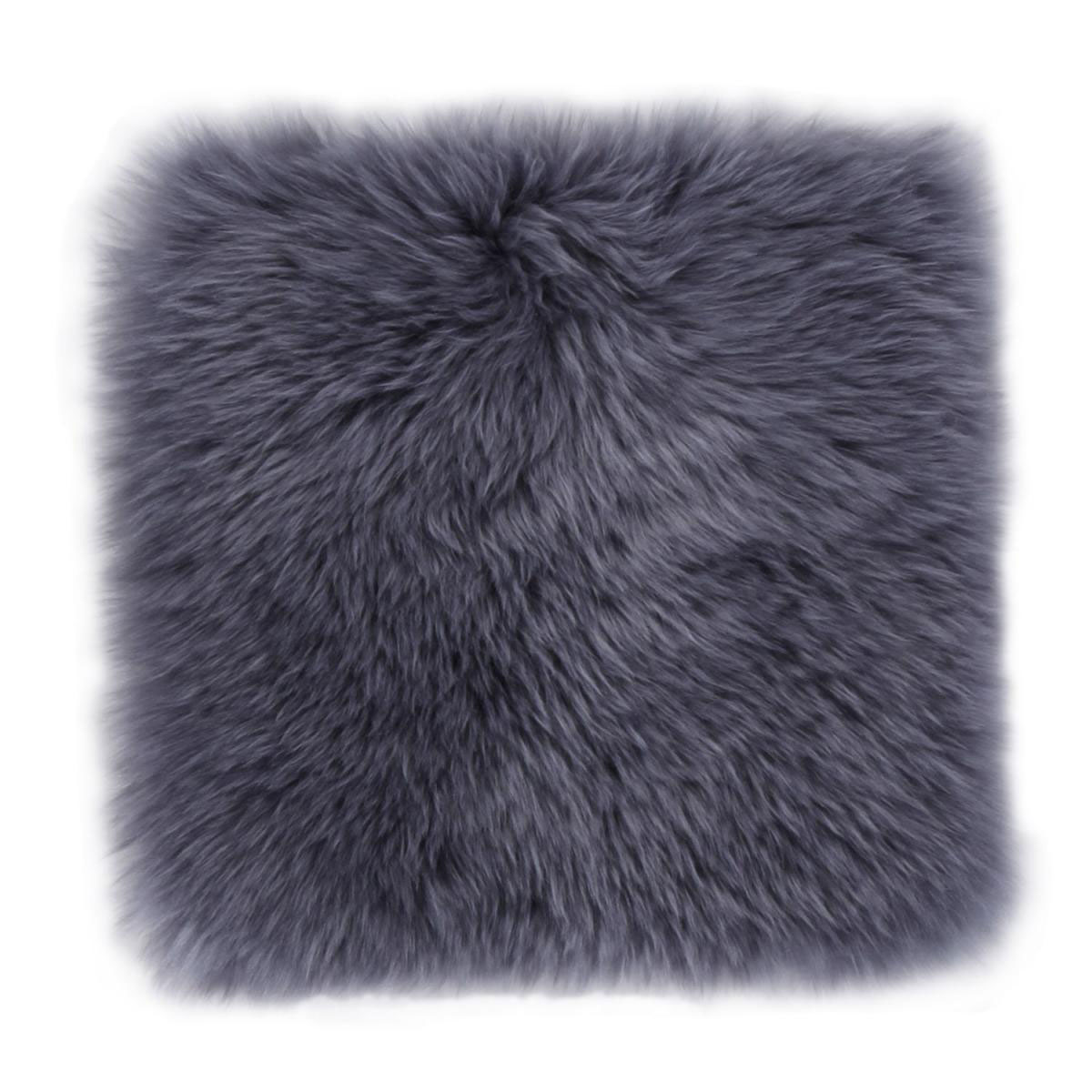 Sitzkissen Schaffell 34 x 34 cm Grau Bild 3