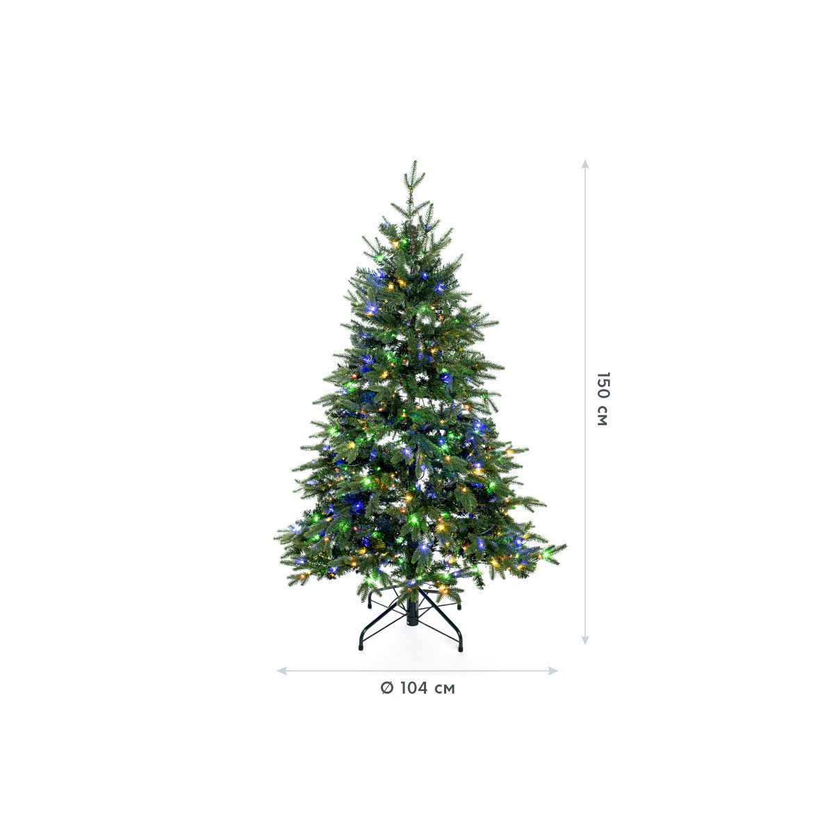 Künstlicher Weihnachtsbaum Sherwood Fichte inkl. LEDs 150 cm Grün Bild 10