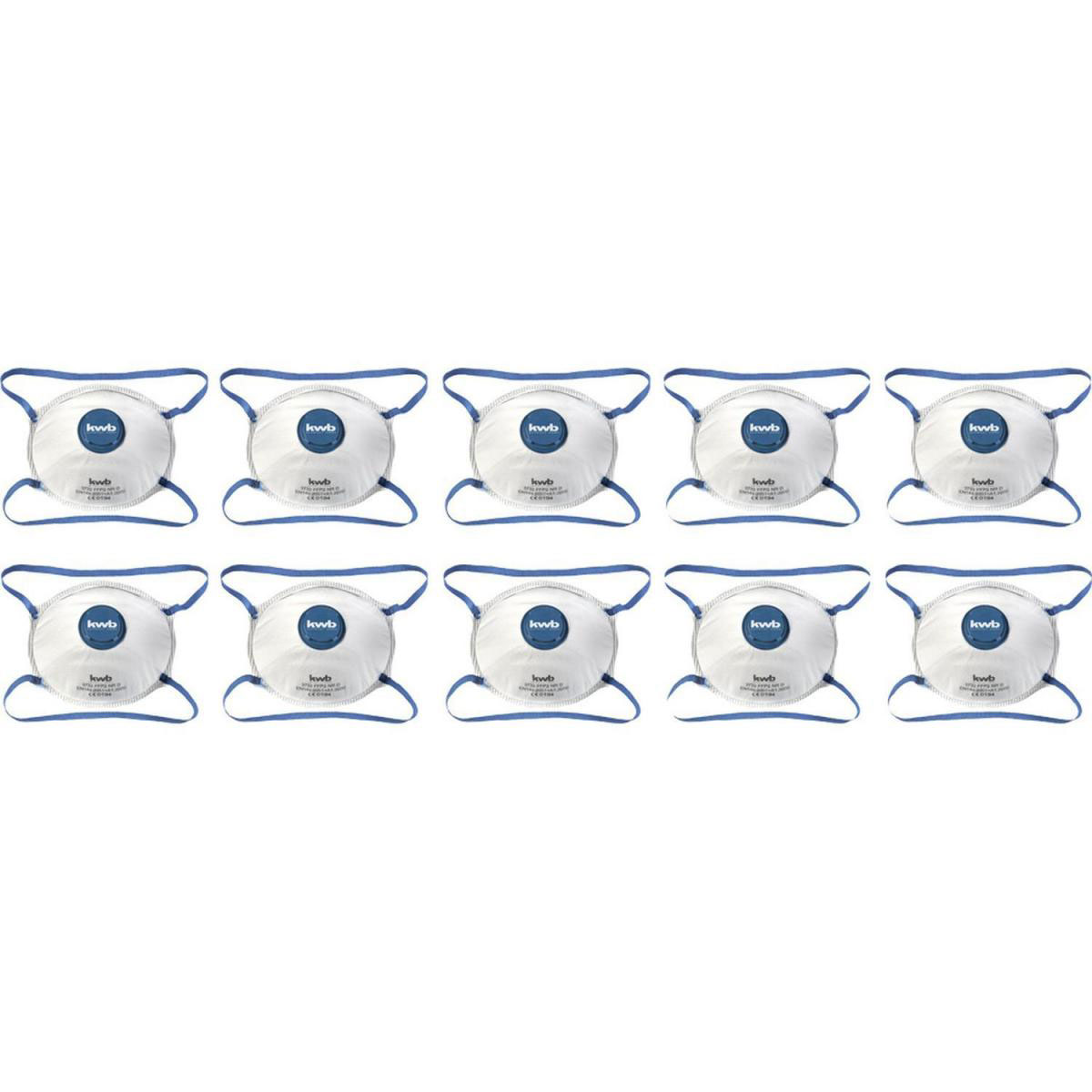 kwb  Feinstaubmaske FFP 2 mit Ausatemventil 10 Stück Bild 1