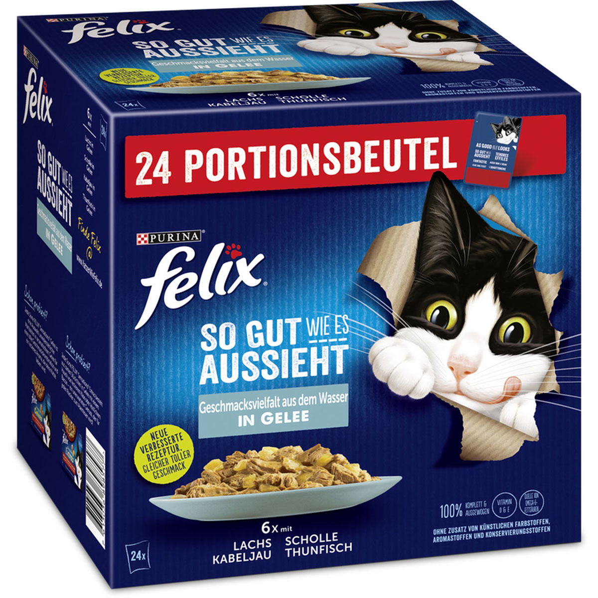 Felix  So gut wie es aussieht Gelee vom Wasser 24 x 85g Portionsbeutel