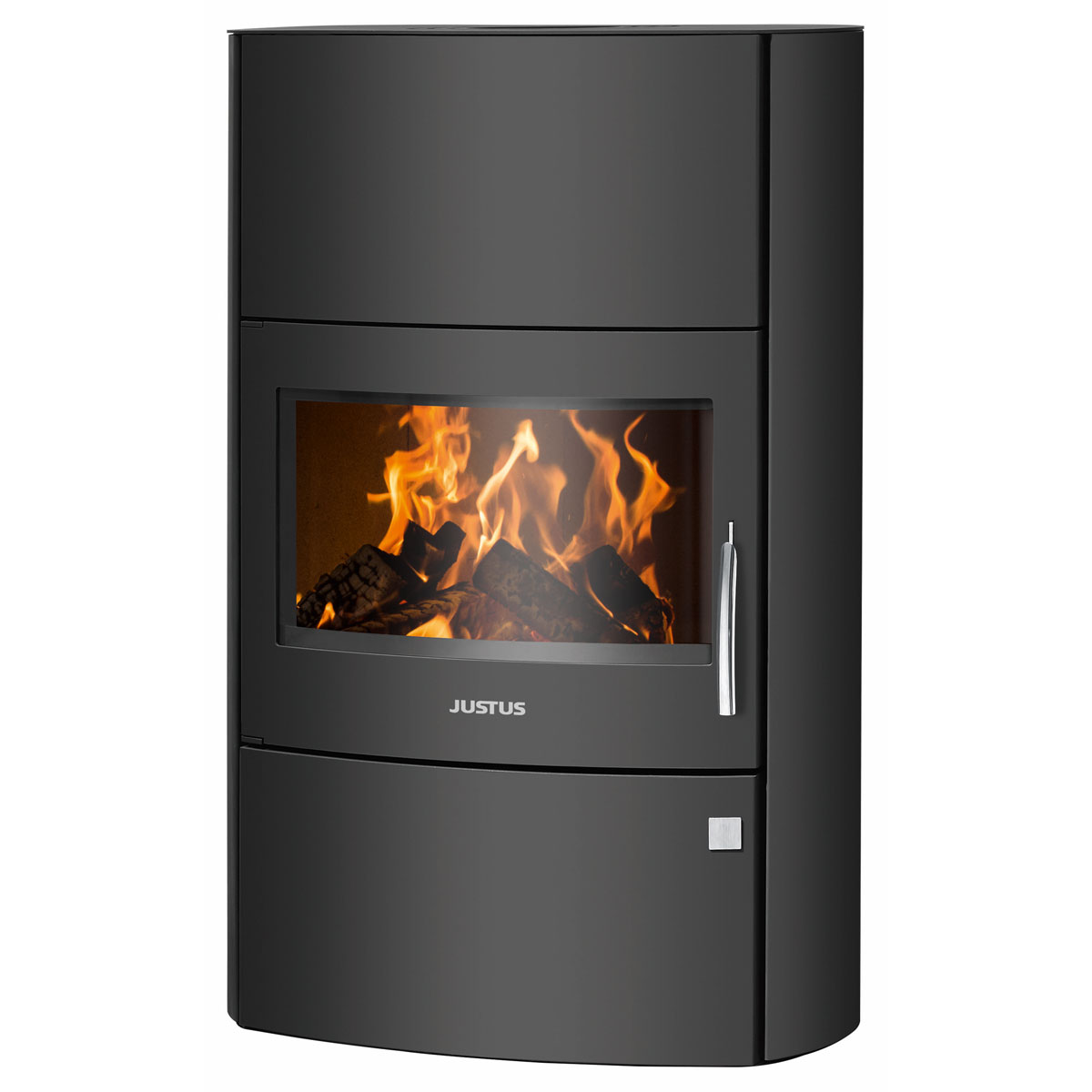 Justus Kaminofen Agero W+ Stahl Schwarz Bild 1