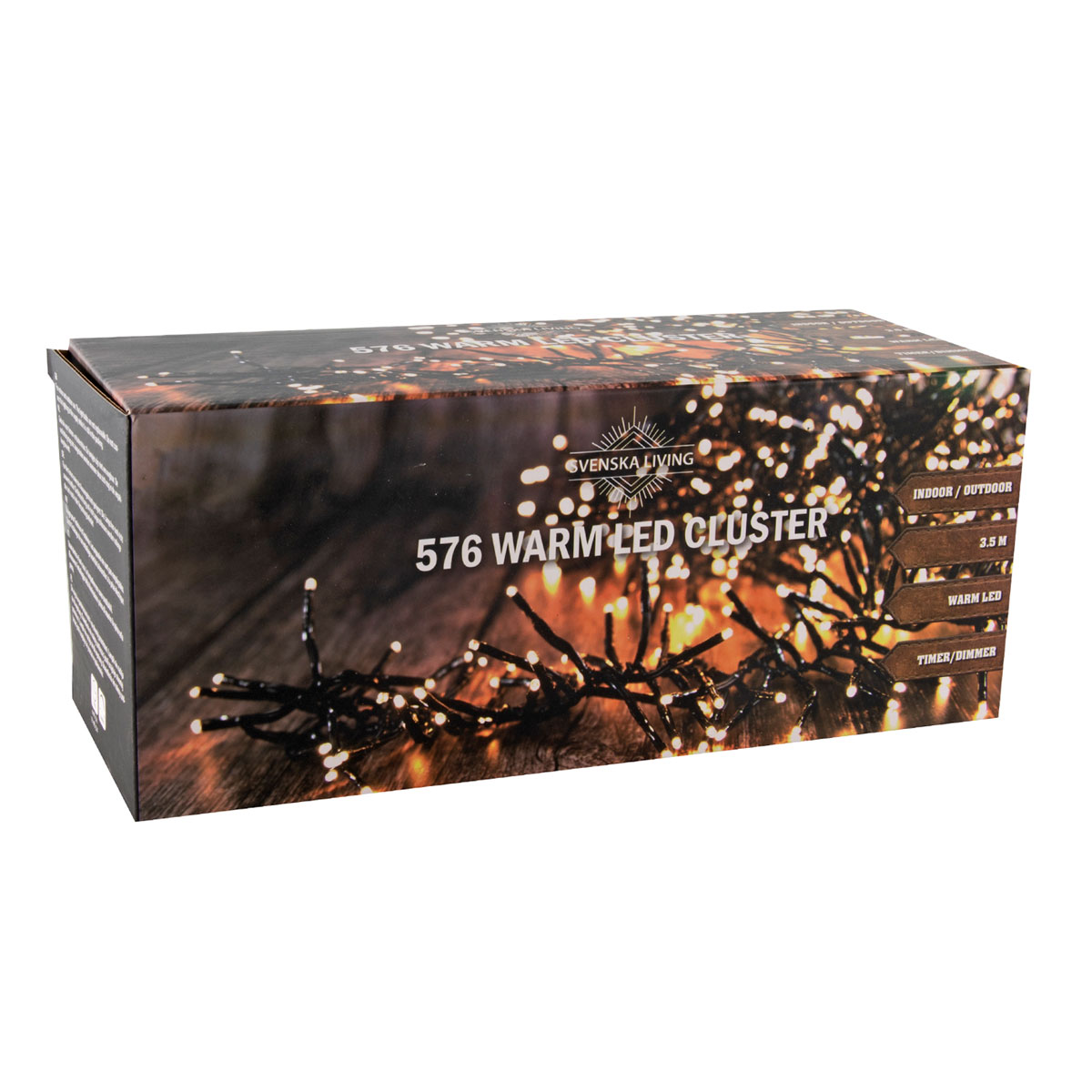 Cluster 576LED warmweiss IP44 Timer3.5M 1,5M