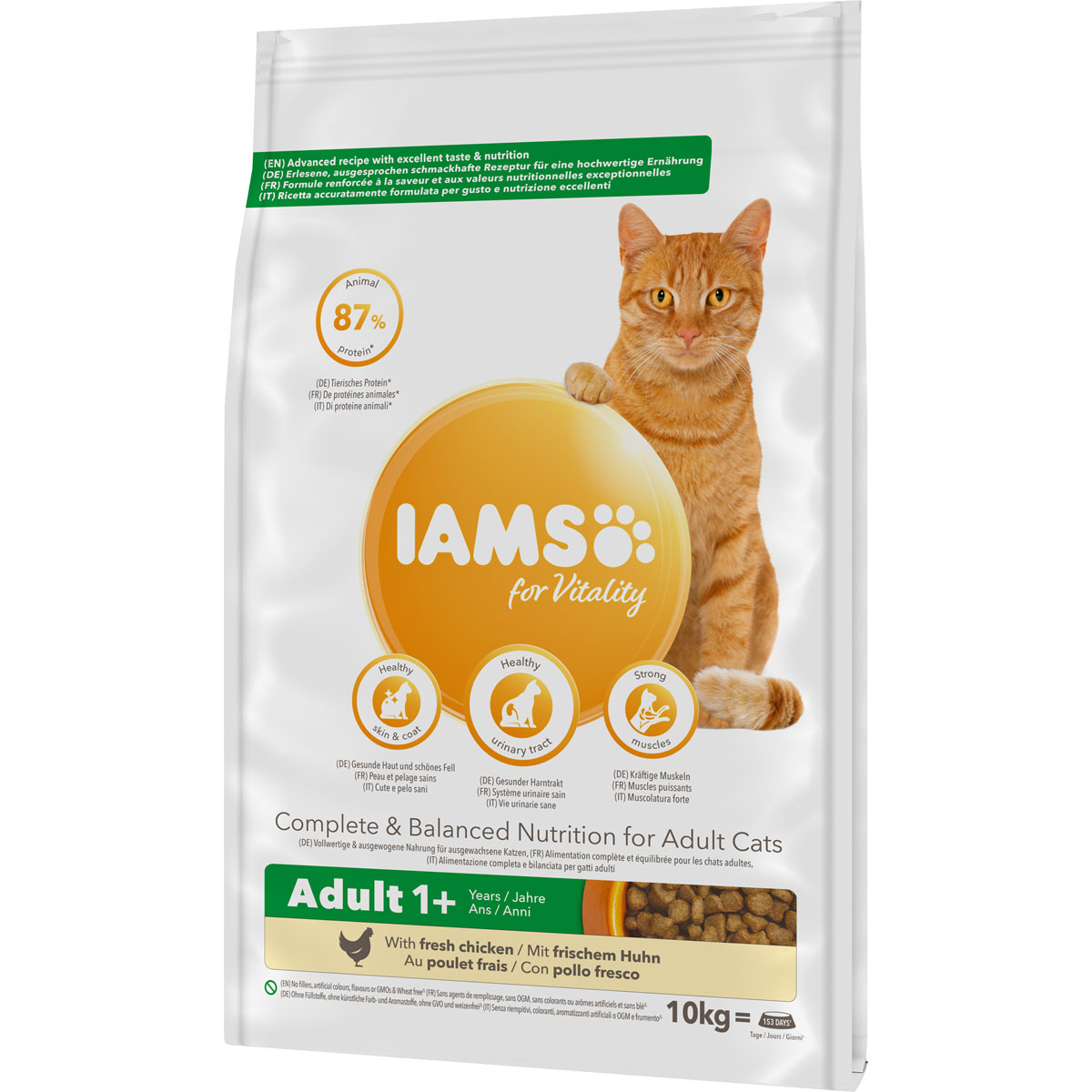 IAMS Trockenfutter Vital Katze Huhn 10 kg Bild 1