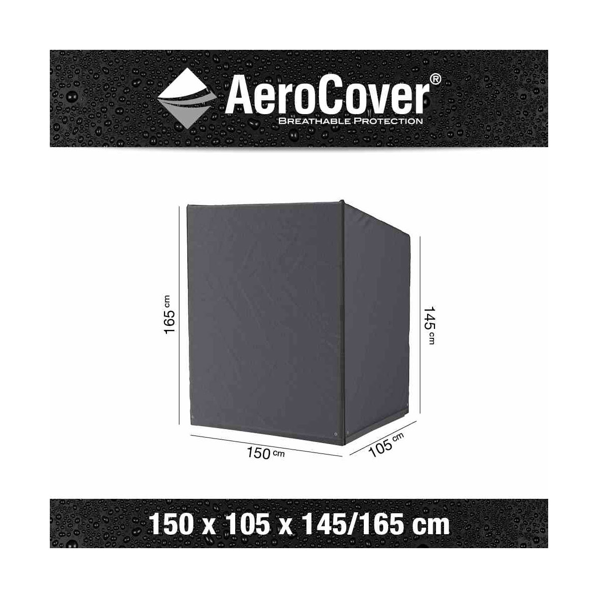 AeroCover Schutzhülle für Strandkörbe 150 x 105 x 165/145 cm anthrazit Bild 2