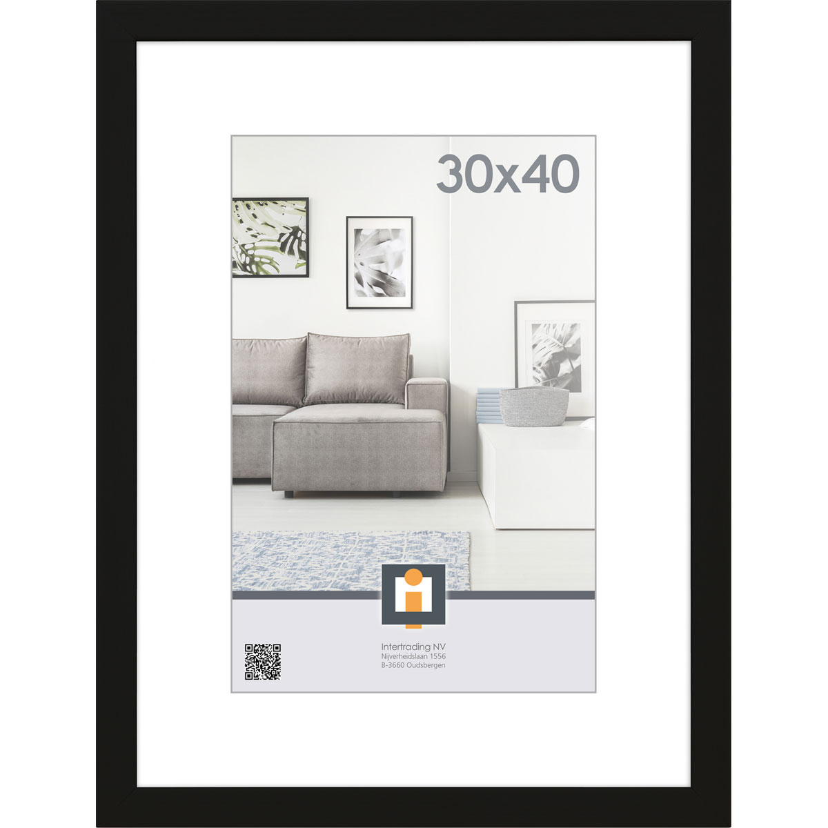 Bilderrahmen Livorno 30x40 cm schwarz