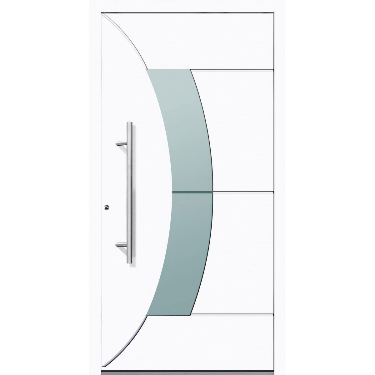 Aluminium Sicherheits-Haustür Verona Exklusiv 75 mm weiß 110 x 210 cm Anschlag links inkl Griffset Bild 1