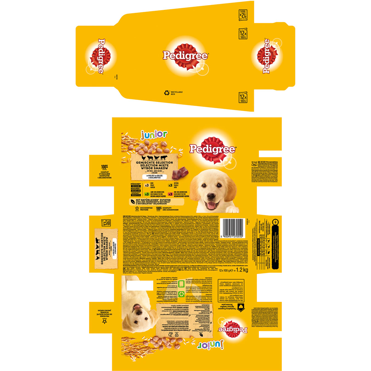 Pedigree Hundefutter MP Junior 4 Sorten 12 x 100 g Bild 3