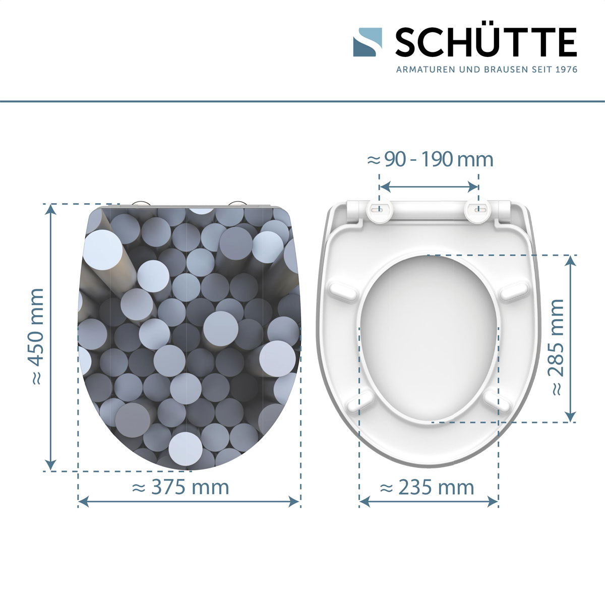 Schütte Duroplast HG WC-Sitz ROUND DIPS mit Absenkautomatik und Schnellverschluss Bild 10