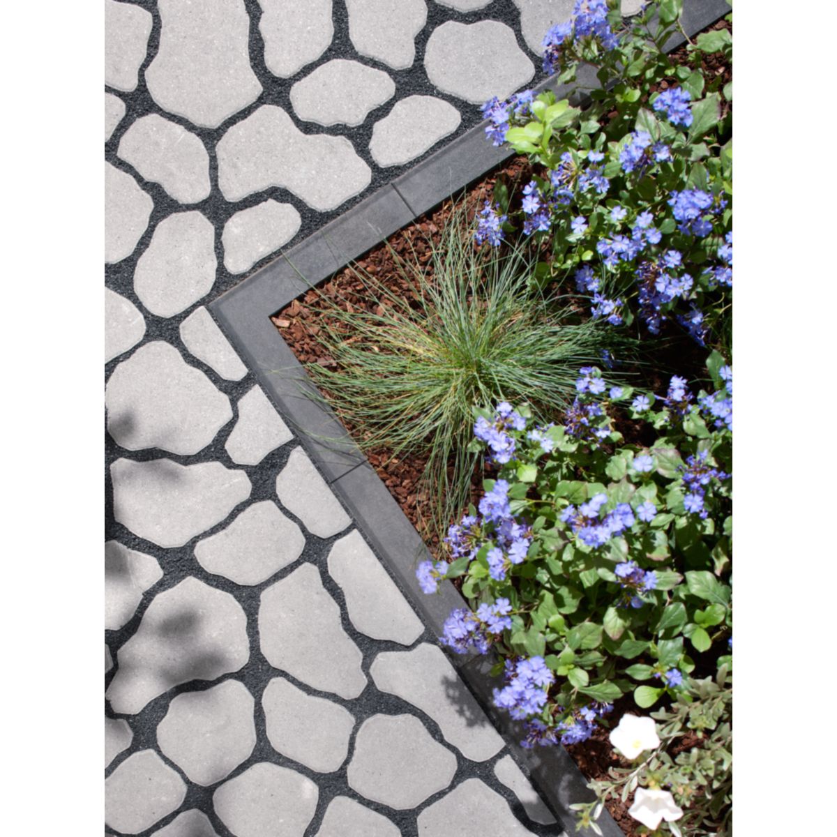 Lusit Rasenbord-Ecke 90° 5 x 20 x 25 cm Anthrazit