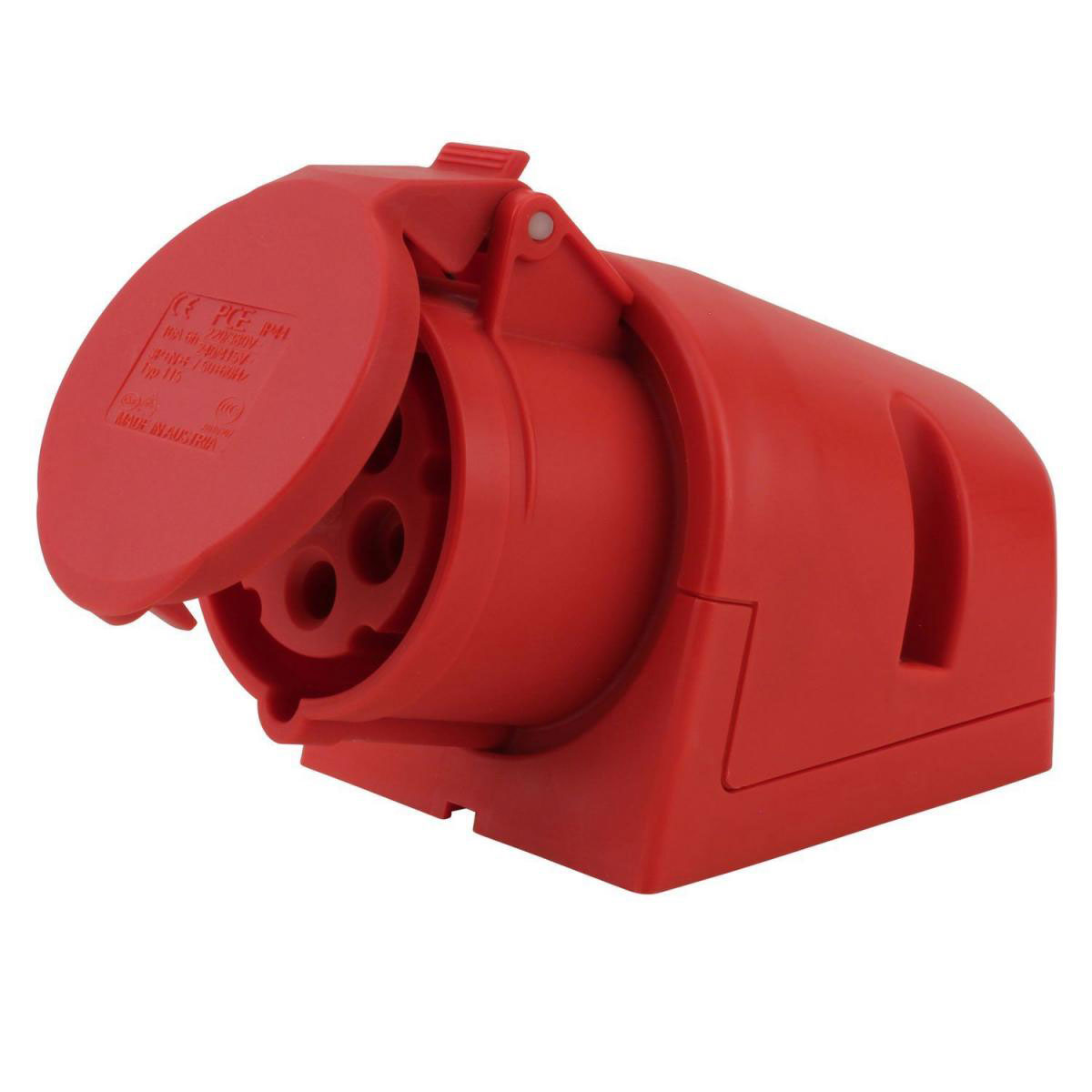 CEE-Wandsteckdose 16A 5-polig rot