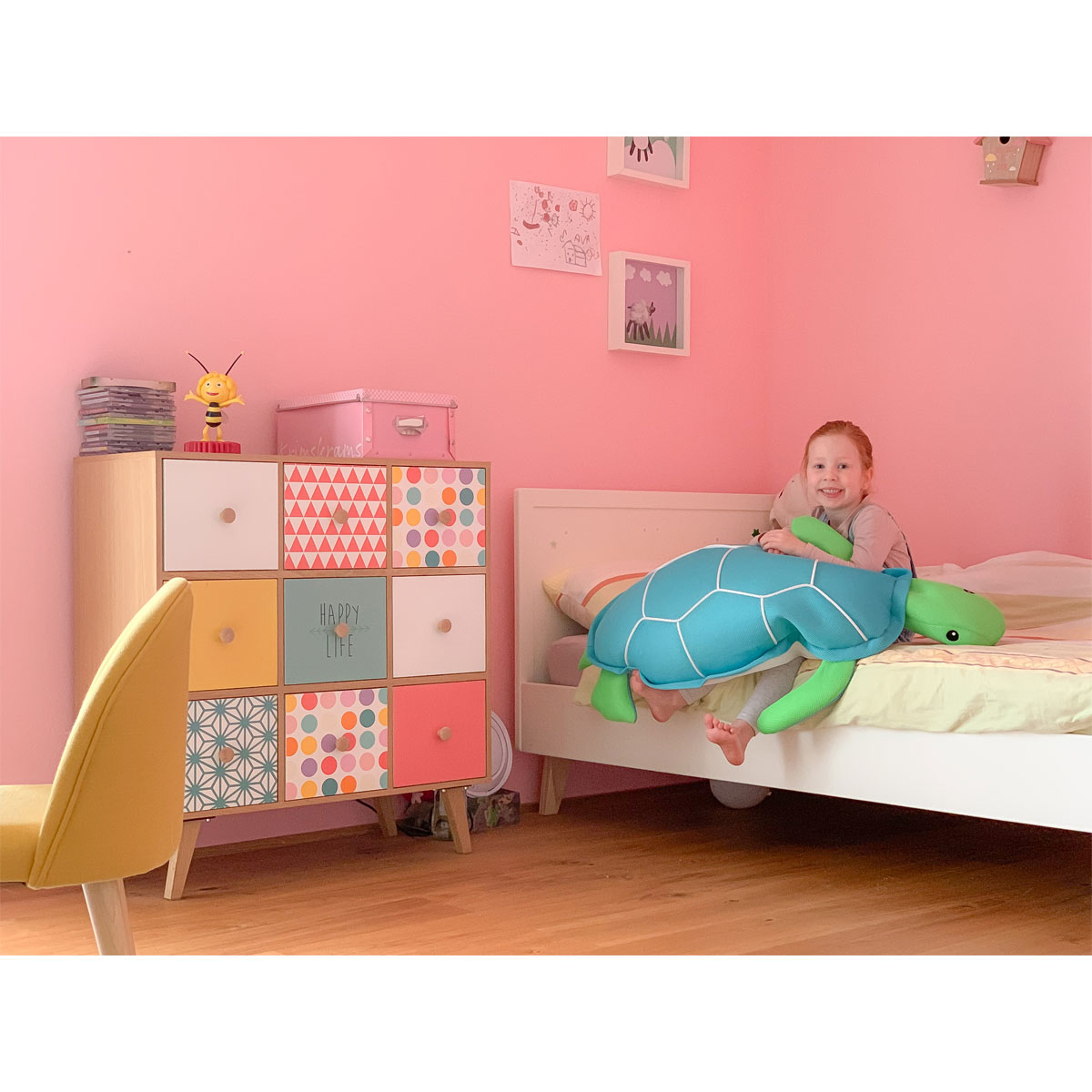 Westmann Sitzsack & Schwimmtier Schildkröte 100x82x15cm Grün Blau Bild 7