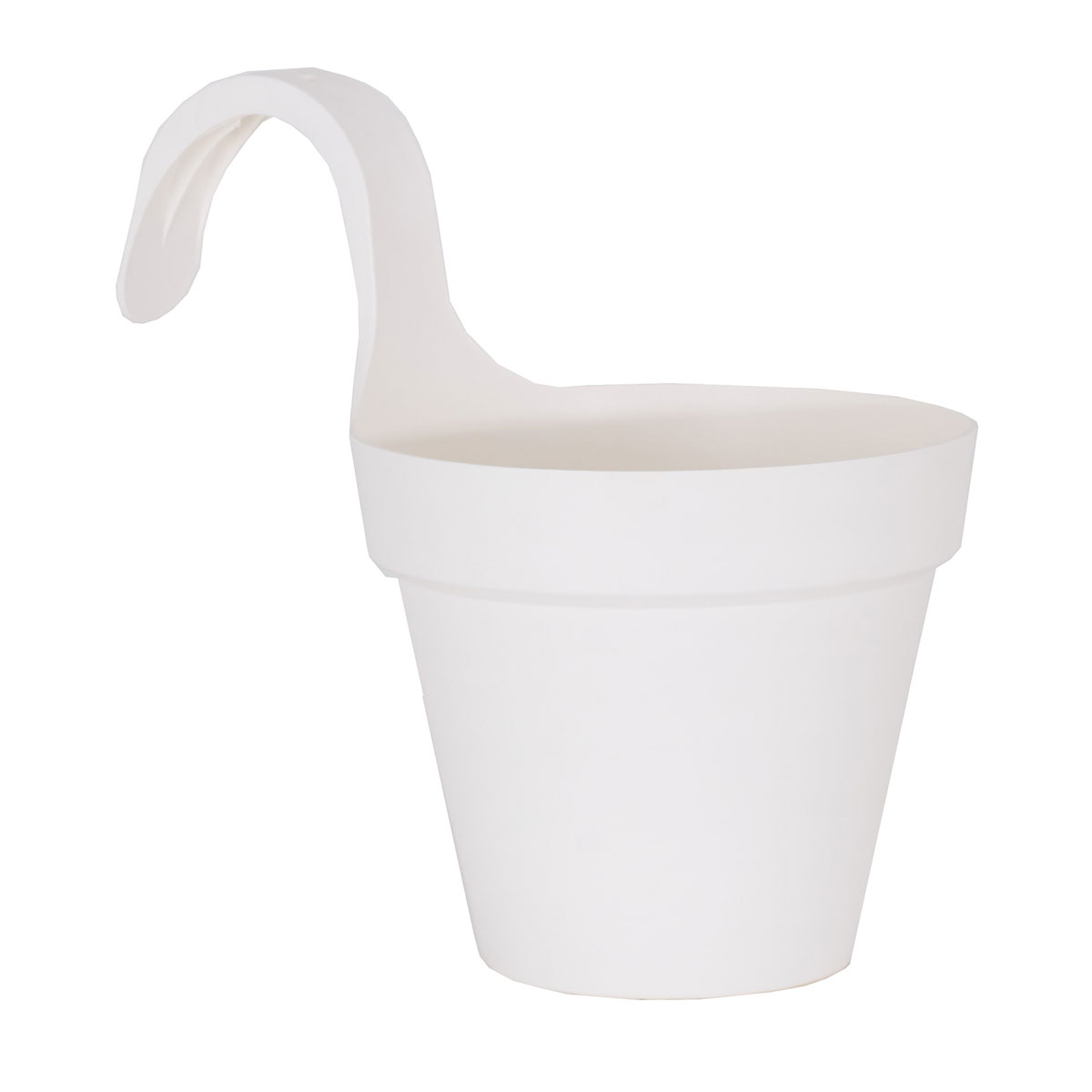 Blumentopf Capri Single rund weiß