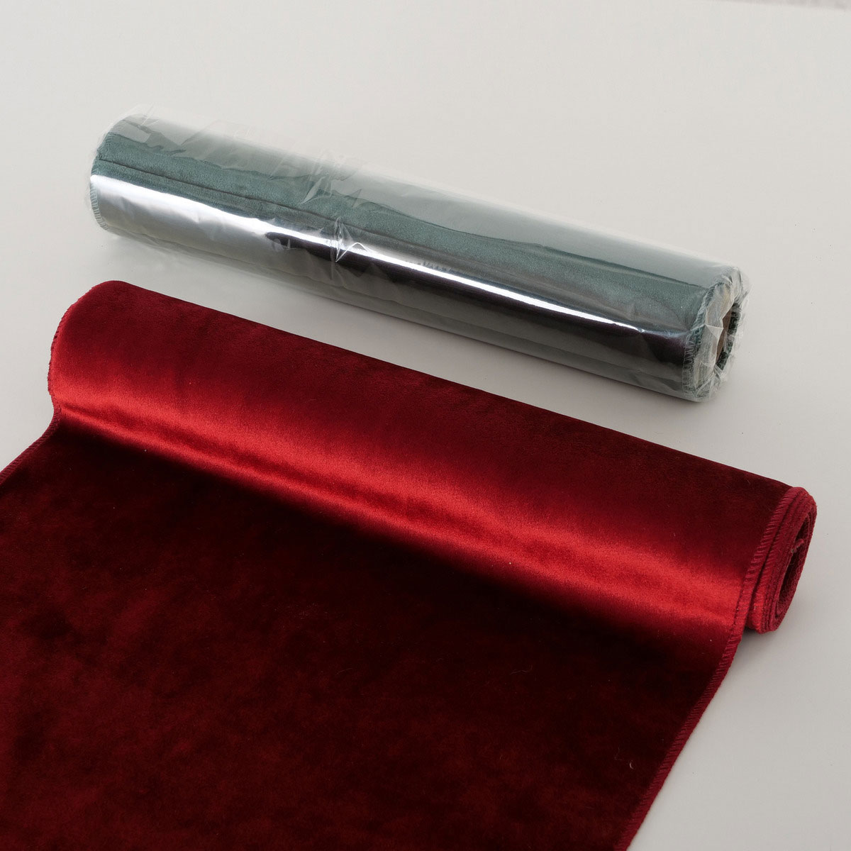 Dekostoff Velvet Rechteck 200 x 35 x 200 cm grün rot Textil Bild 5