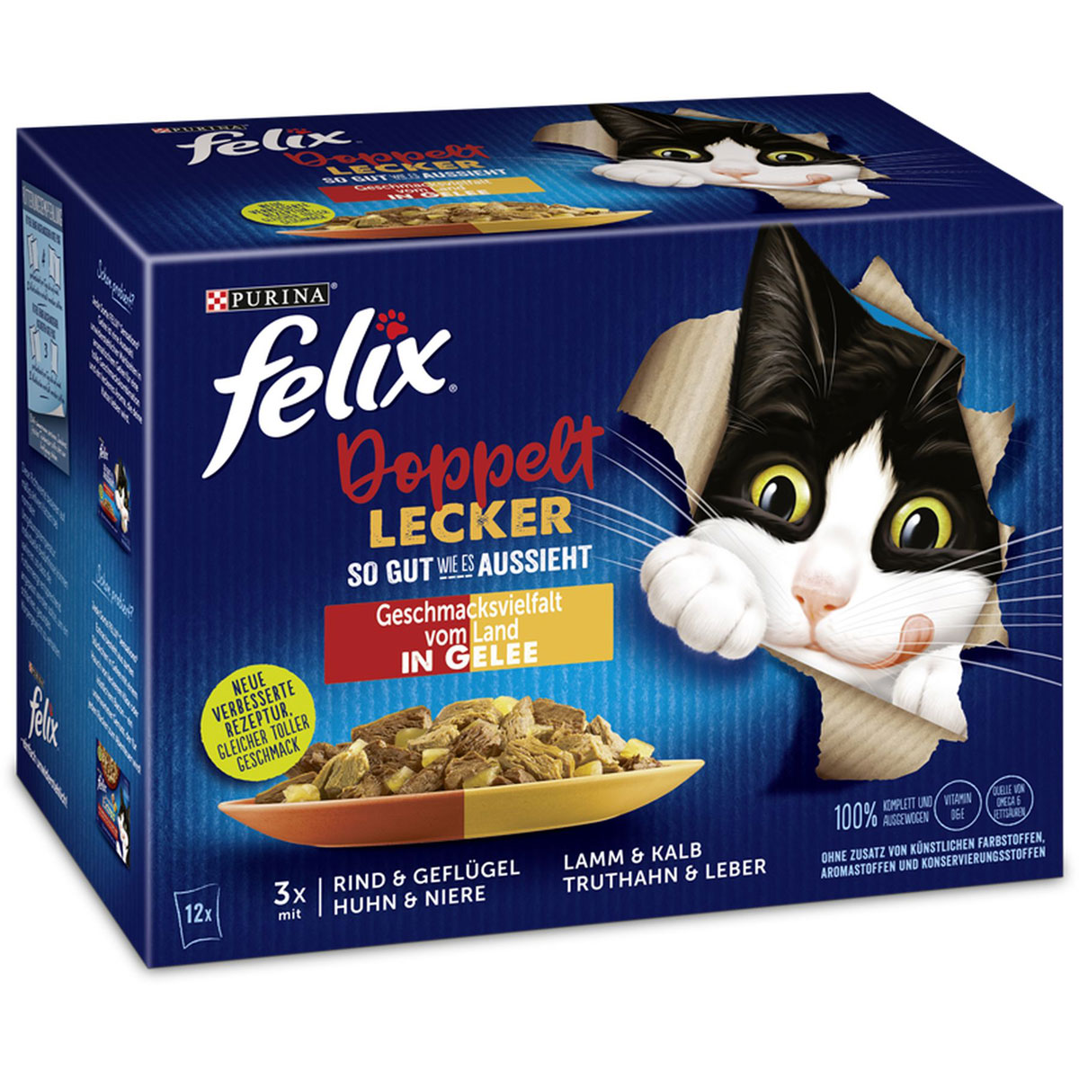 Felix  So gut wie es aussieht Doppelt lecker vom Land 12 x 85g Portionsbeutel