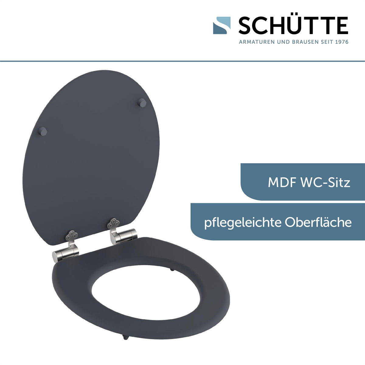 Schütte MDF WC-Sitz SPIRIT ANTHRAZIT mit Absenkautomatik Bild 3