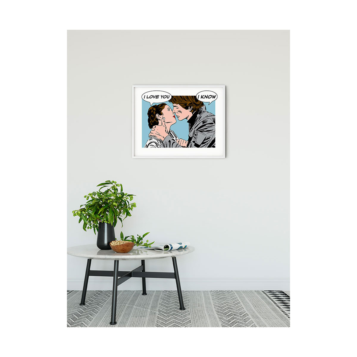 Komar  Wandbild Star Wars Classic Comic Quote Leia Han 40x30 cm