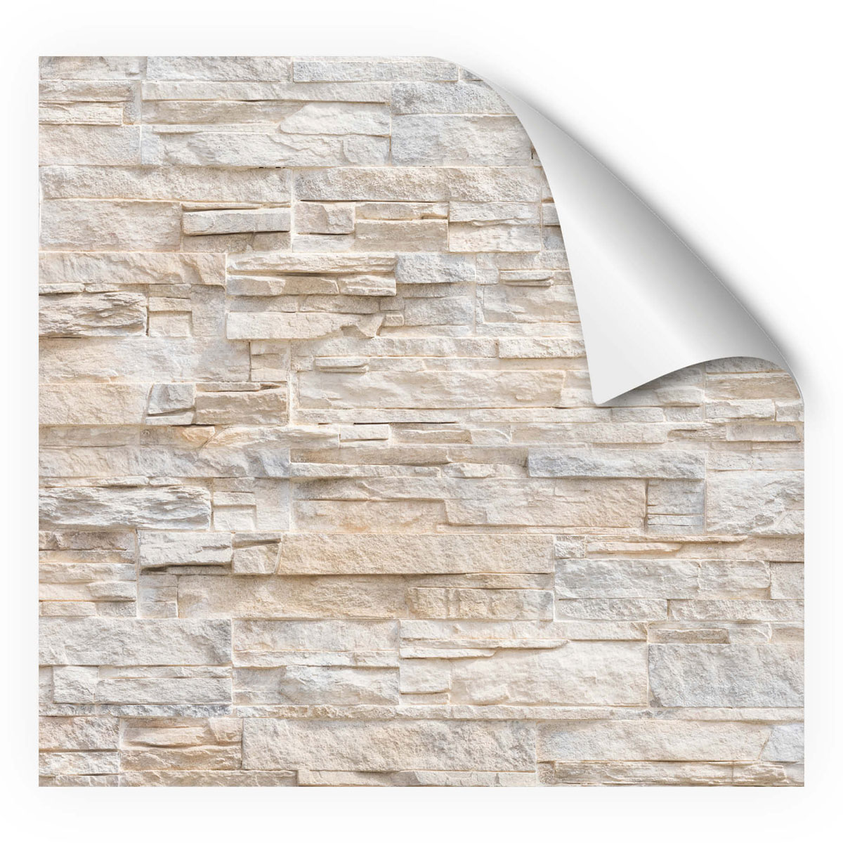MySpotti Fresh DuschrückwandfolieBruchsteinwand Beige Bild 1