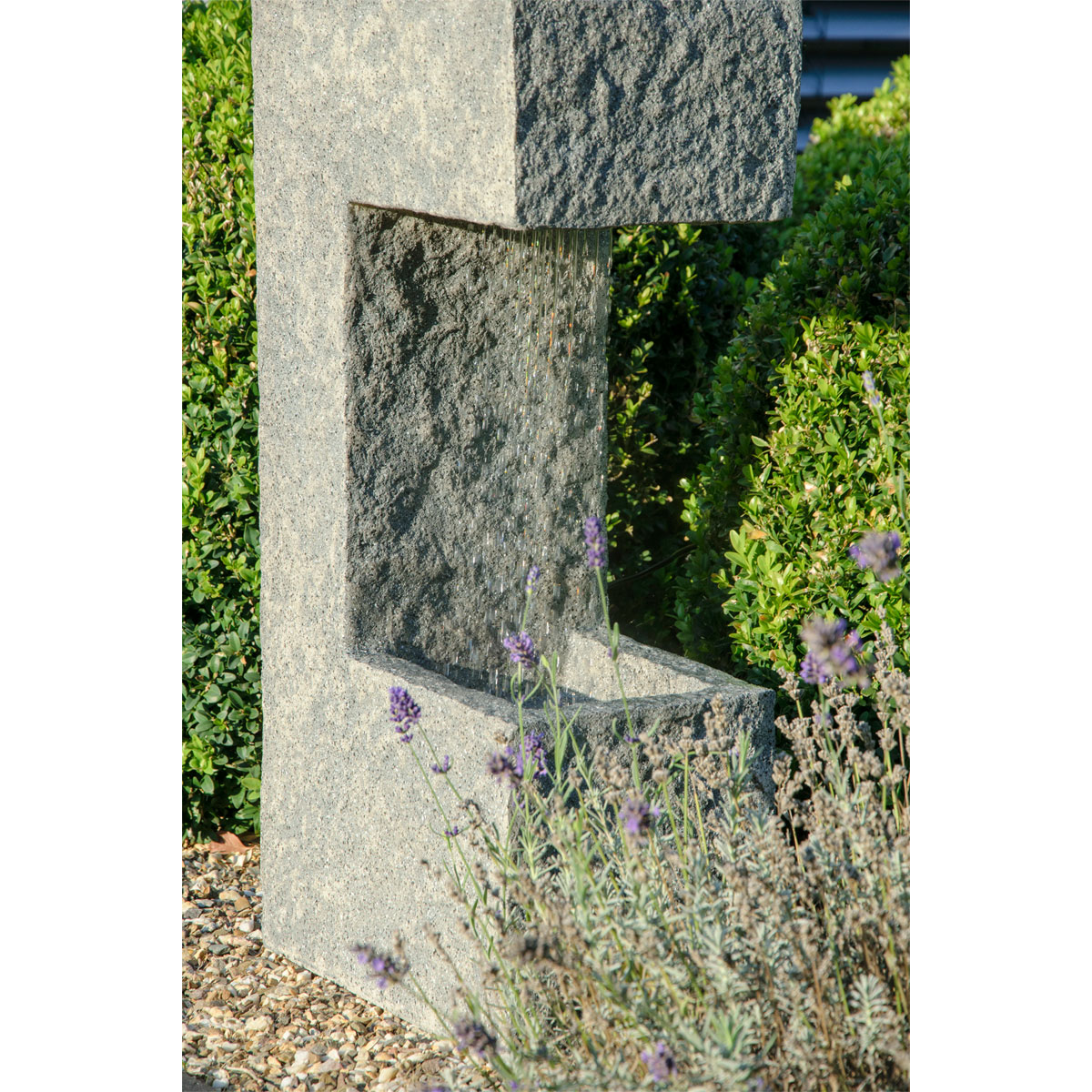 dobar Design-Gartenbrunnen mit Pflanzkasten 20,5 x 70 x 39 cm grau Bild 5