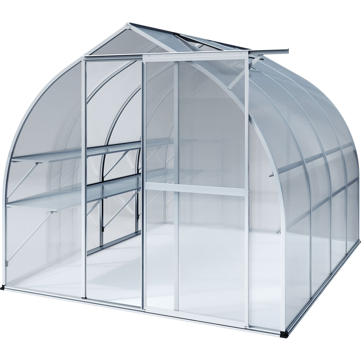 KGT Gewächshaus Rhodo IV 6,8 m² silber