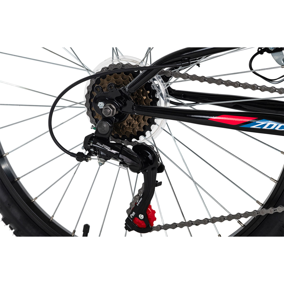 KS Cycling Mountainbike Fully ATB 24'' Zodiac schwarz-rot RH 38 cm  Bild 3