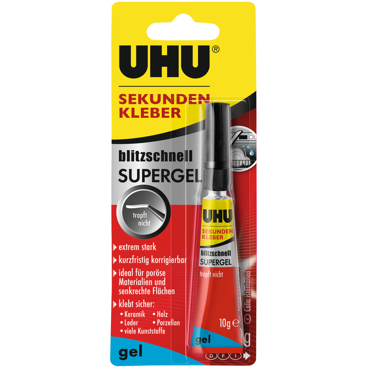 UHU  Sekundenkleber „blitzschnell gel“, 10 g