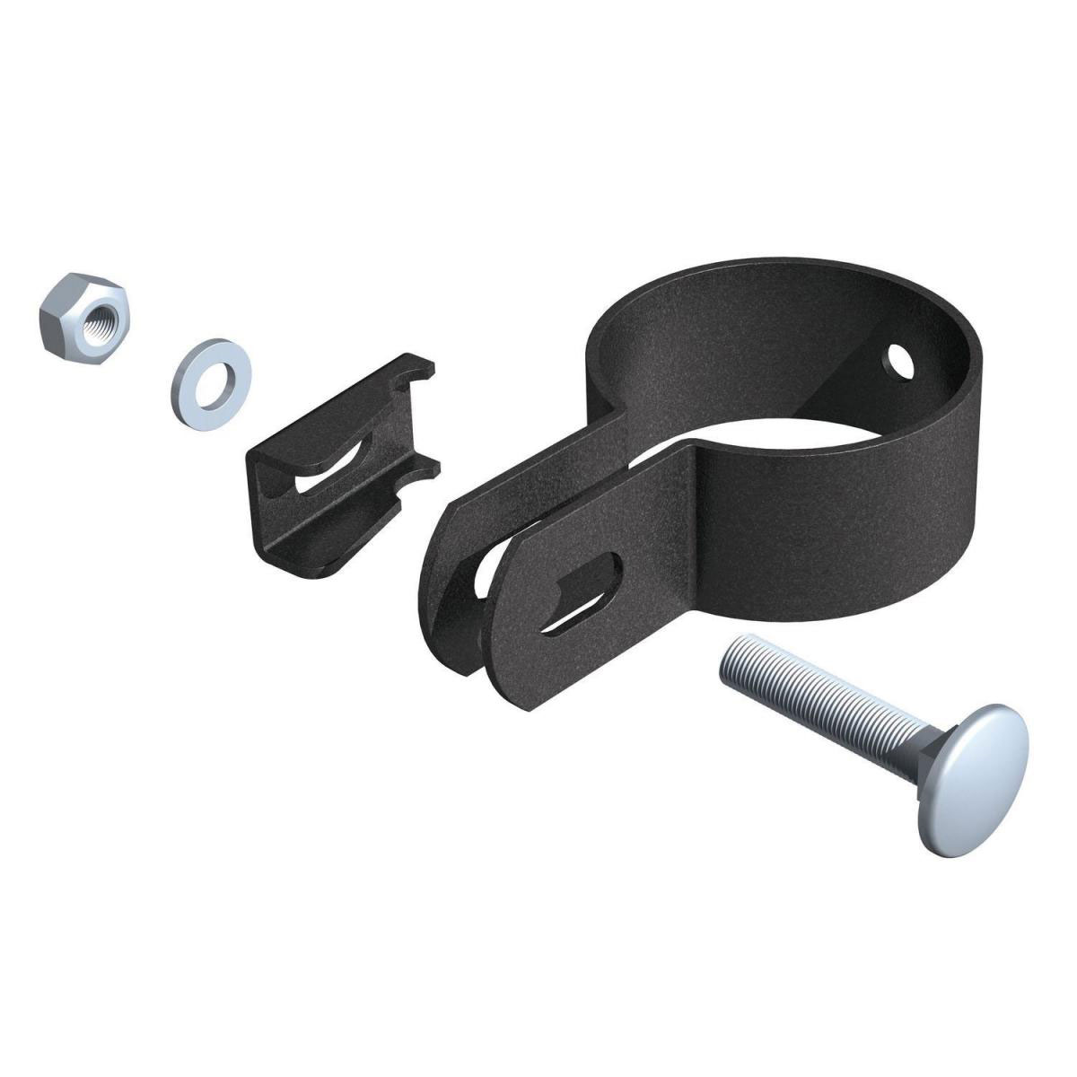 GAH Alberts Endschelle verzinkt anthrazit-metallic für Pfosten 42 mm