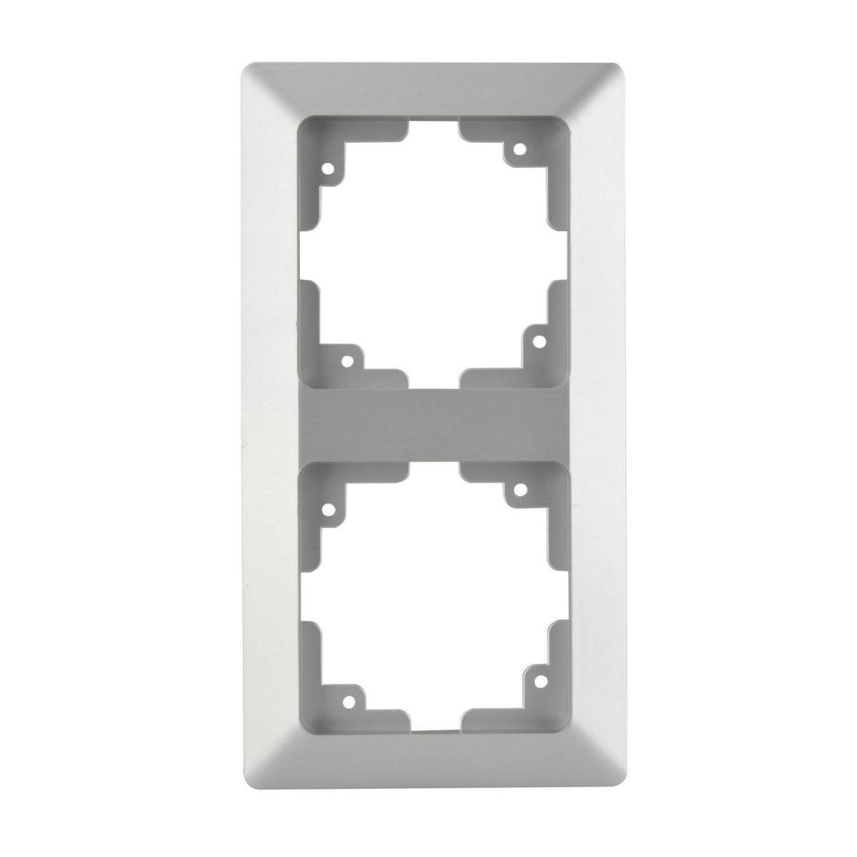 Abdeckrahmen Le Mans 2-fach silber Serie 603