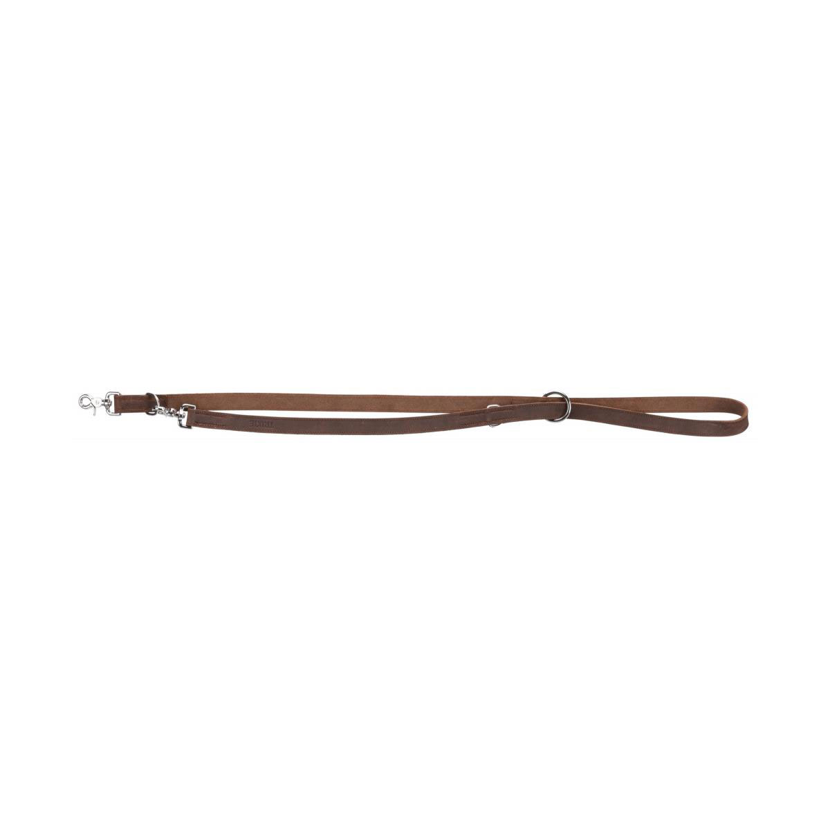 Trix Rustic Fettleder-V-Leine L-XL2m/25mm dunkelbraun