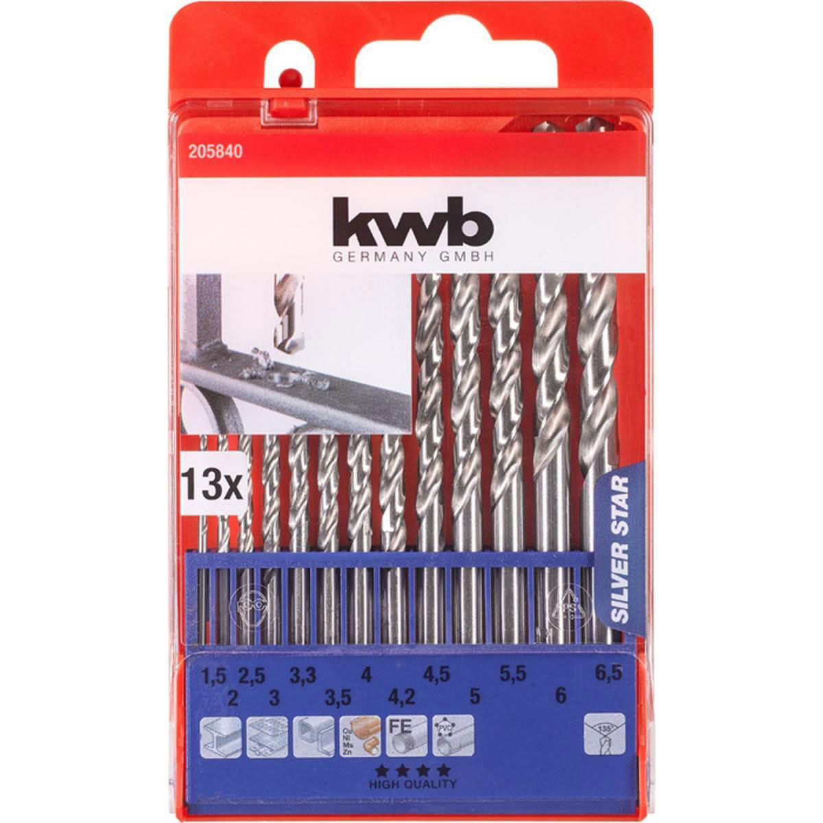 kwb  Spiralbohrer Silver Star 13 teilig Bild 2
